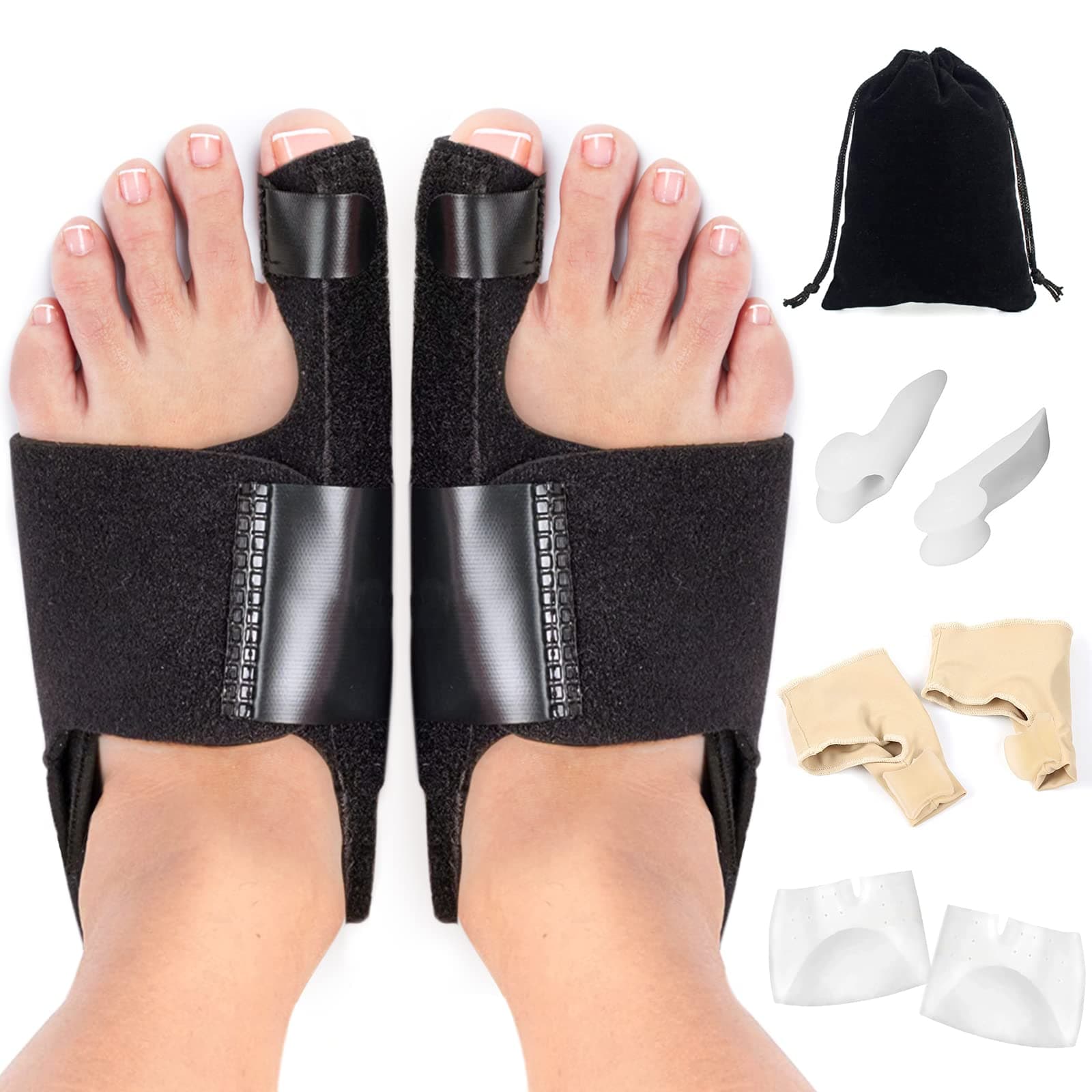 Bunion Corrector for Women and Men, Slip Proofing Version Bunion Toe Separator, Orthopedic Bunion Splint for Big Toe Pain Relief and Toe Straightening