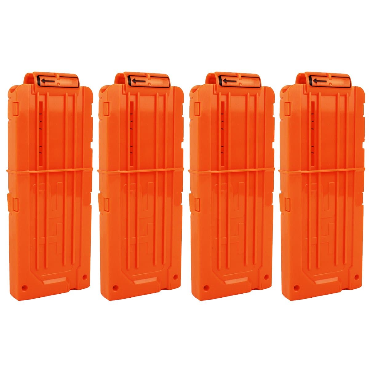 Bullet Clips, 4 Pack 12-Darts Quick Reload Clips Magazine Clips for Nerf n-Strike Elite Blaster(Orange)