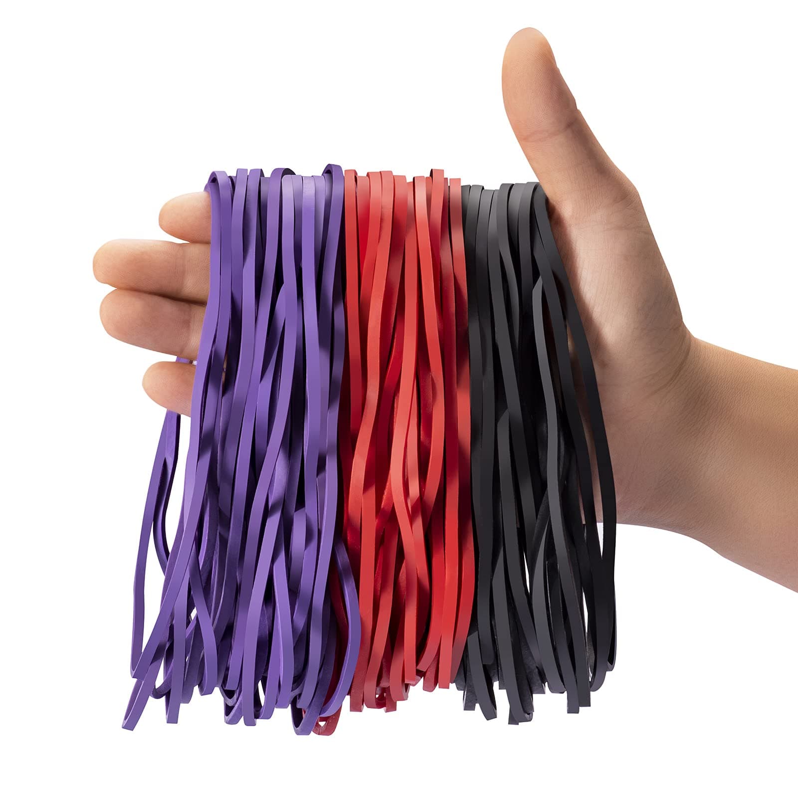 Hongyitime 120 PCS Large Rubber Bands, 3 Color, Big Rubber Bands,File Bands Rubber,Giant Rubber Bands, Elastics Bands, Long Rubber Bands, Colored Rubber Bands for Office,Large rubberbands