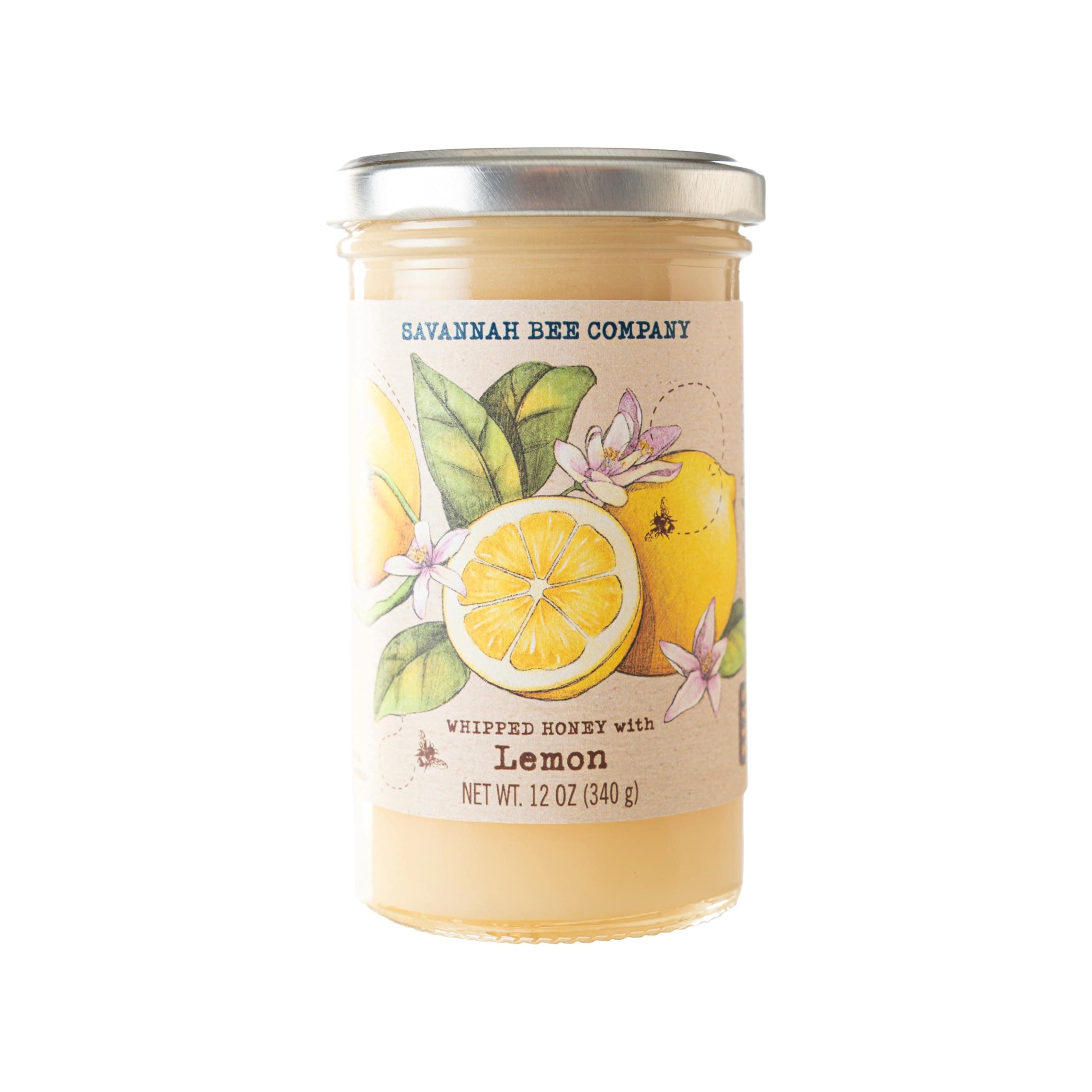 Savannah Bee Company Lemon Whipped Honey 12 oz