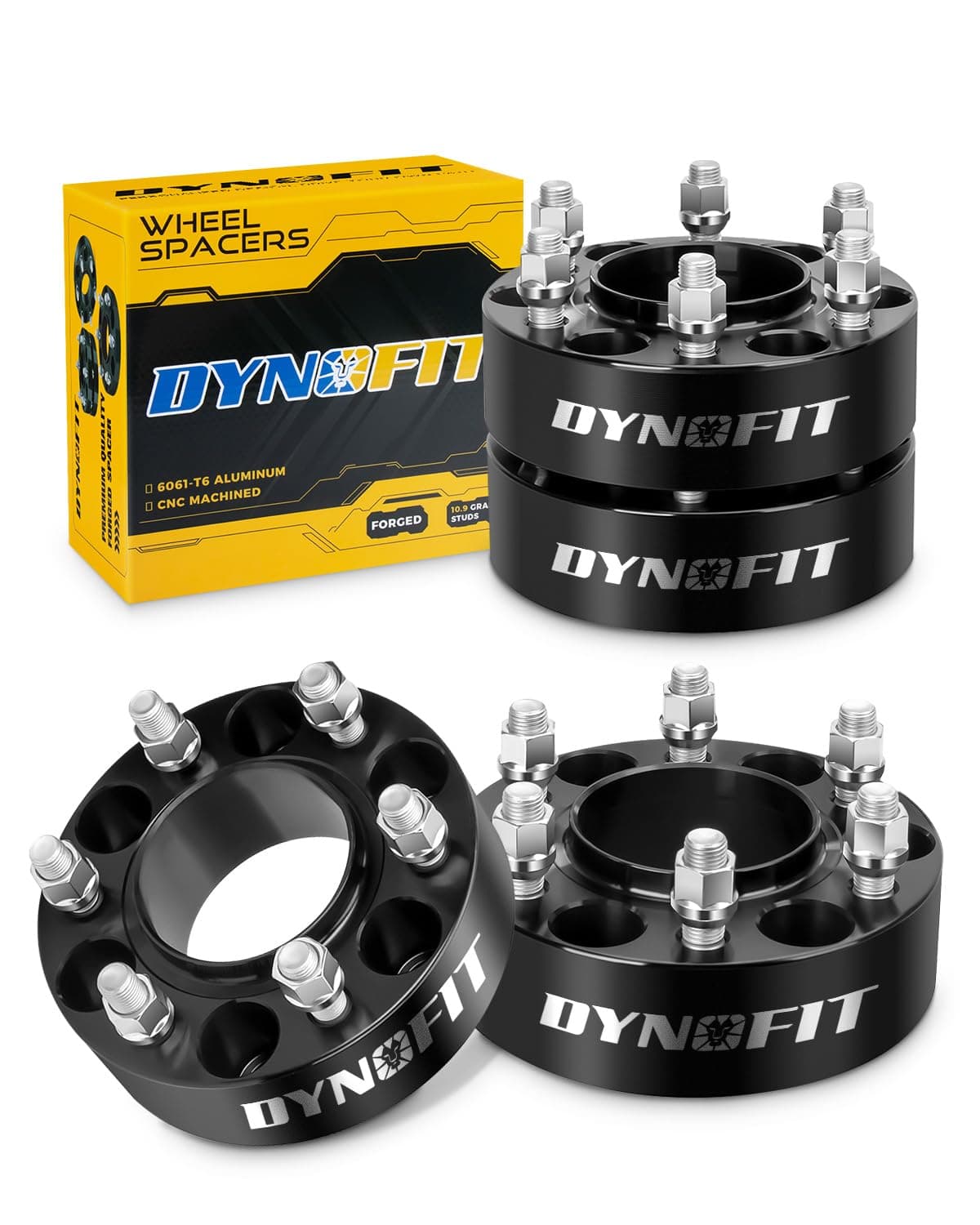dynofit 6x135 Wheel Spacers Compatibility with 2015-2023 Ford F-150 Expedition Lobo, 4pcs 2"(50.8mm) Hubcentric Spacer 14x1.5 87.1mm Center Bore for F150 Lobo Expedition Navigator 6 Lug Wheels/Rim