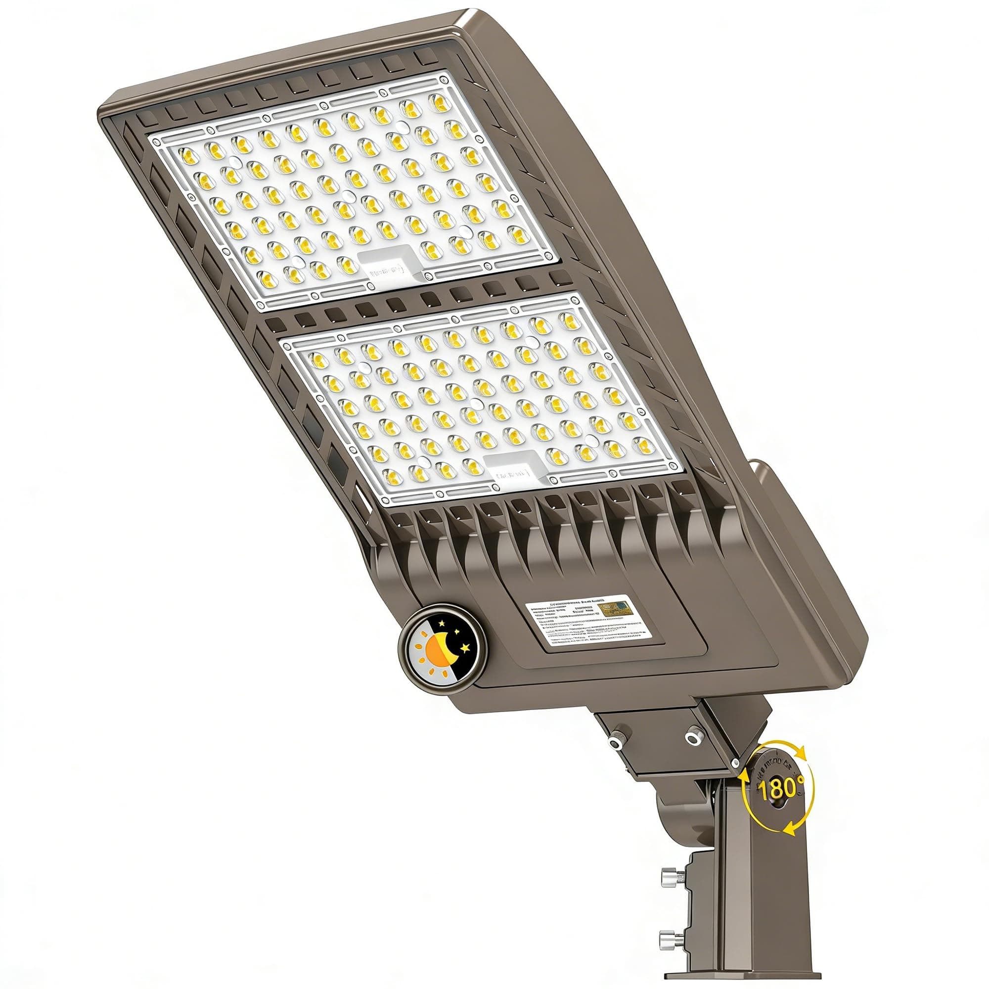 320W LED Parking Lot Lighting with Dusk to Dawn Photocell 44800LM LED Shoebox Pole Lights Fixture 1000W HID/HPS Replacement 5000K IP65 AC 100-277V DLC UL Listed Outdoor Area Street Security Lighting