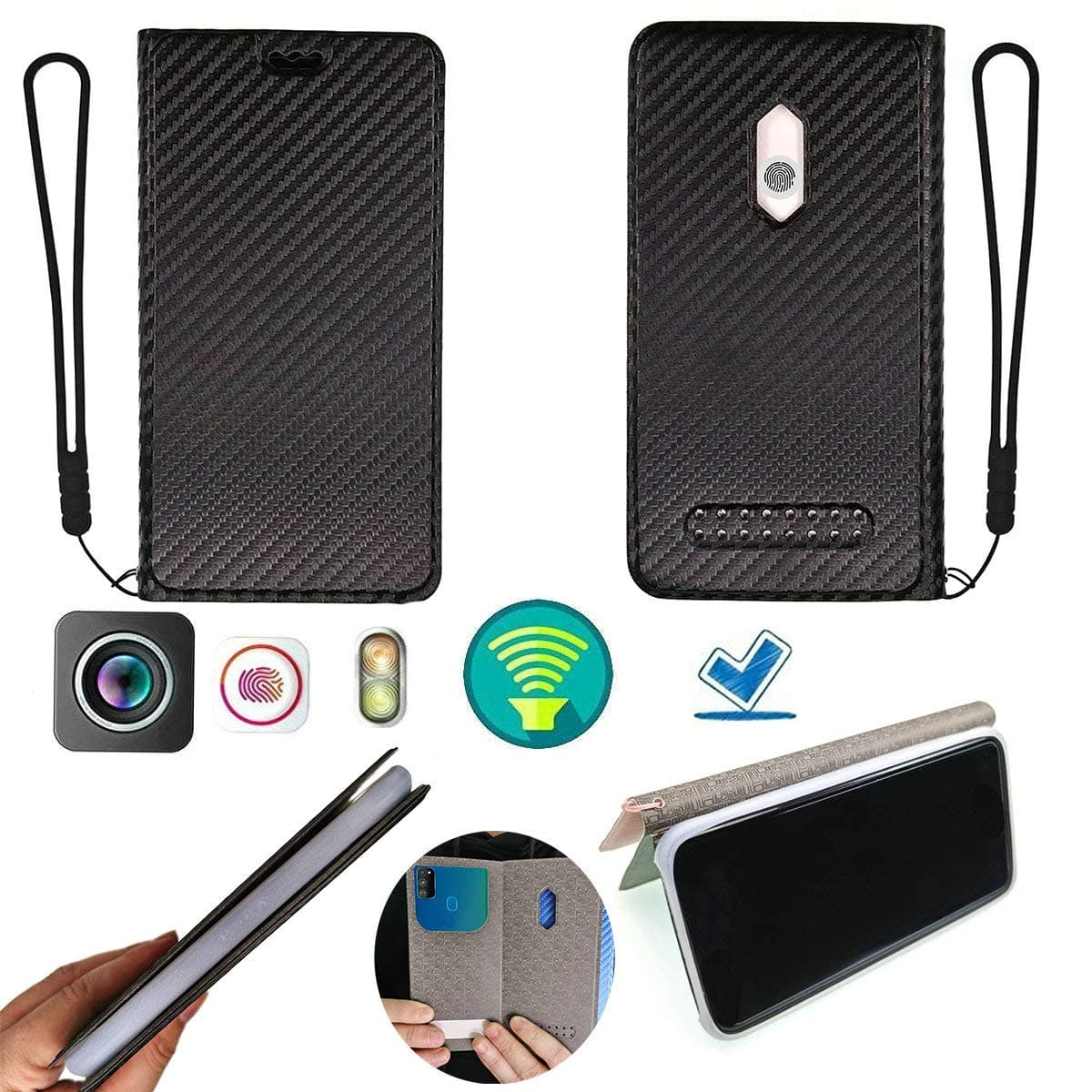 Case for Infinix Zero 3 X552 Case Silicone Protection Ring + Flip Cover Stand Shell Black