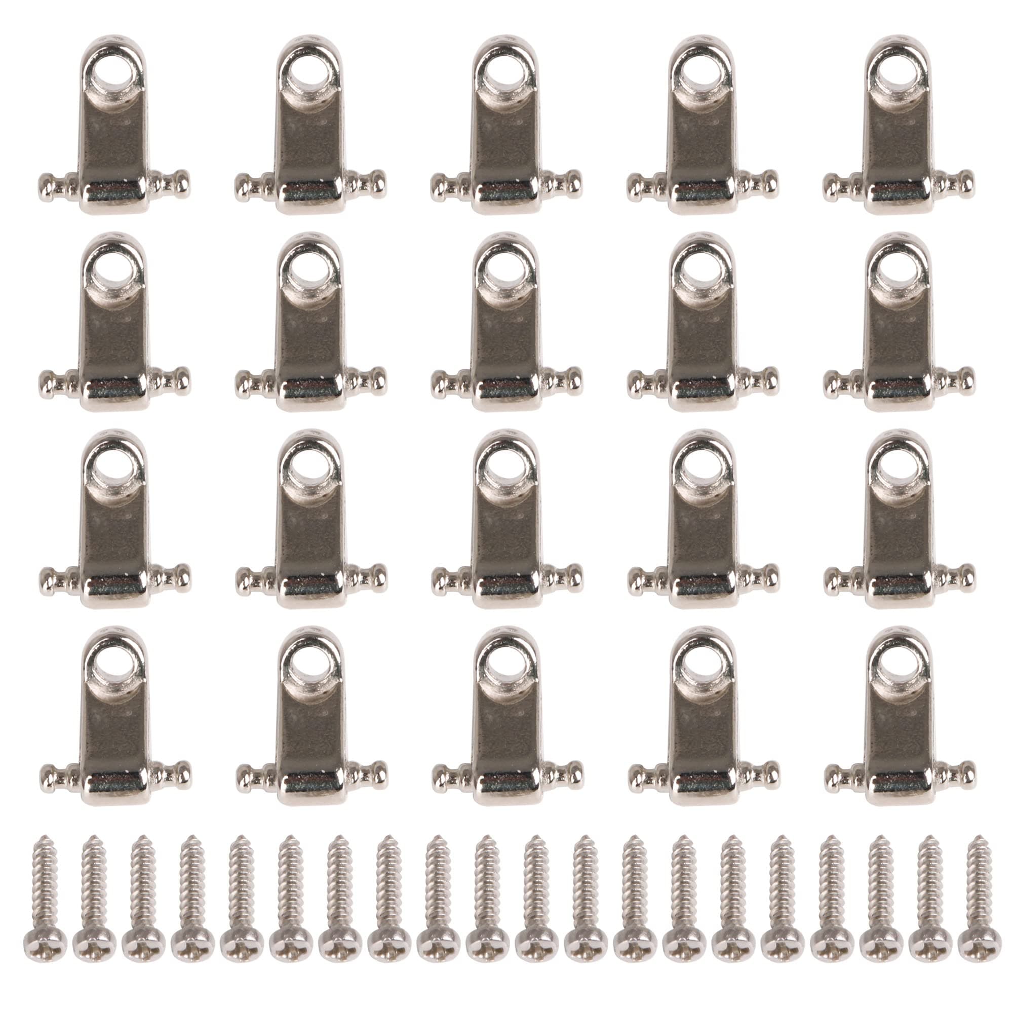 bstinay20pcs Sturdy Electric Guitar Roller String Retainers Trees Standard Roller String Guides with Screw Guitar Accessory