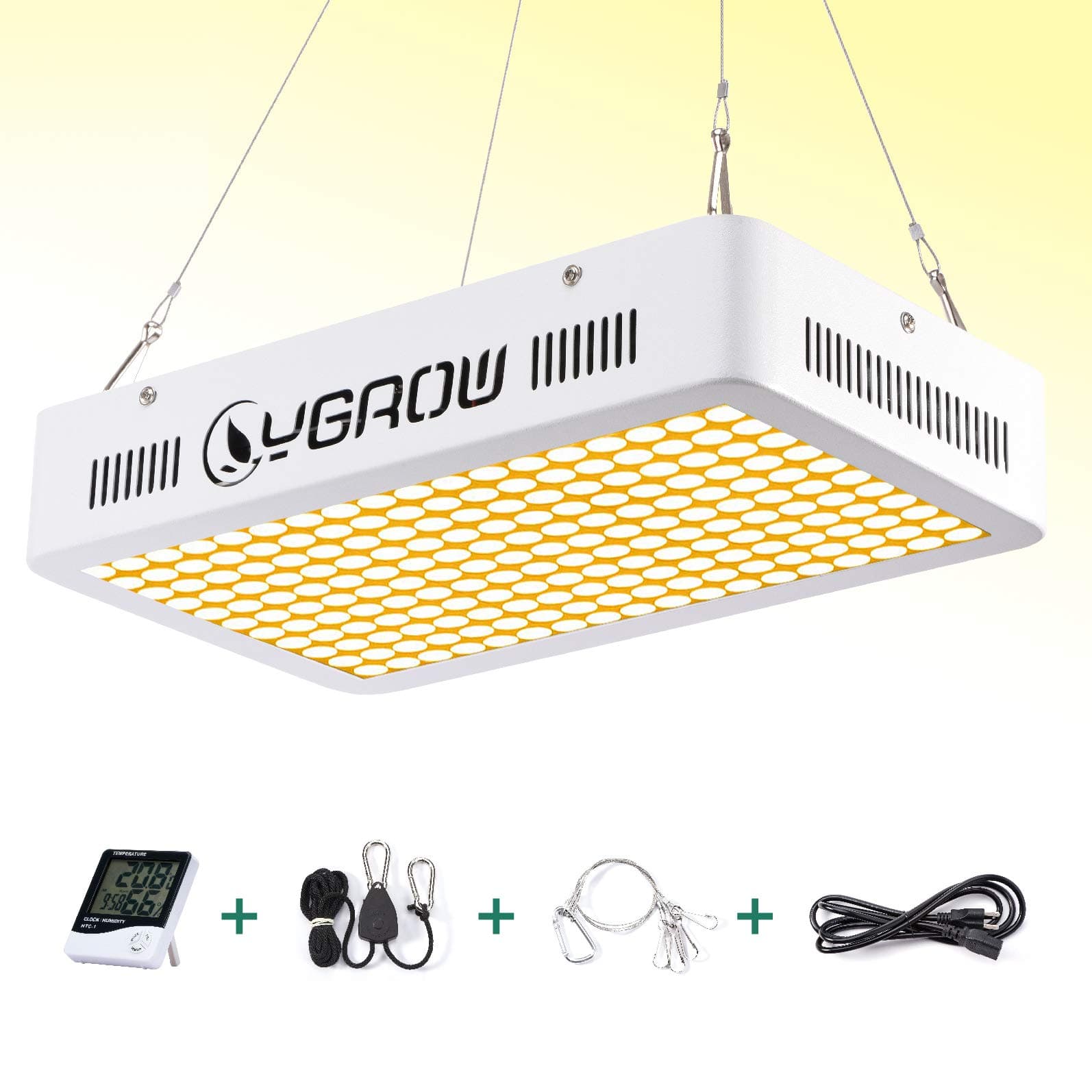 1500W LED Grow Light Full Spectrum Grow Lamp with Daisy Chained Design, Reflector-Series Plant Grow Lights for Indoor Plants Veg and Flower