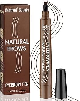 iMethod Eyebrow Pen - Upgrade Eyebrow TattooPen, Eyebrow Makeup, Long Lasting, Waterproof and Smudge-proof, Dark Brown