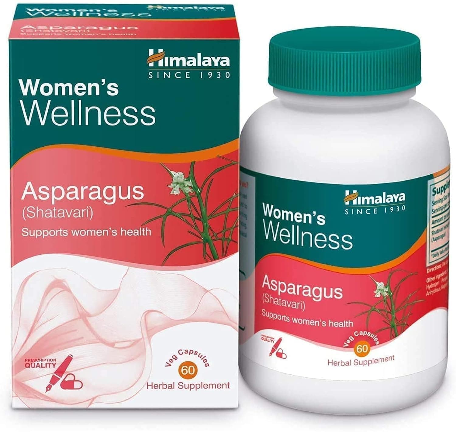 Himalaya Asparagus 60 Capsules(Shatavari); Healthy Lactation Supports, Women's Health Support; Natural
