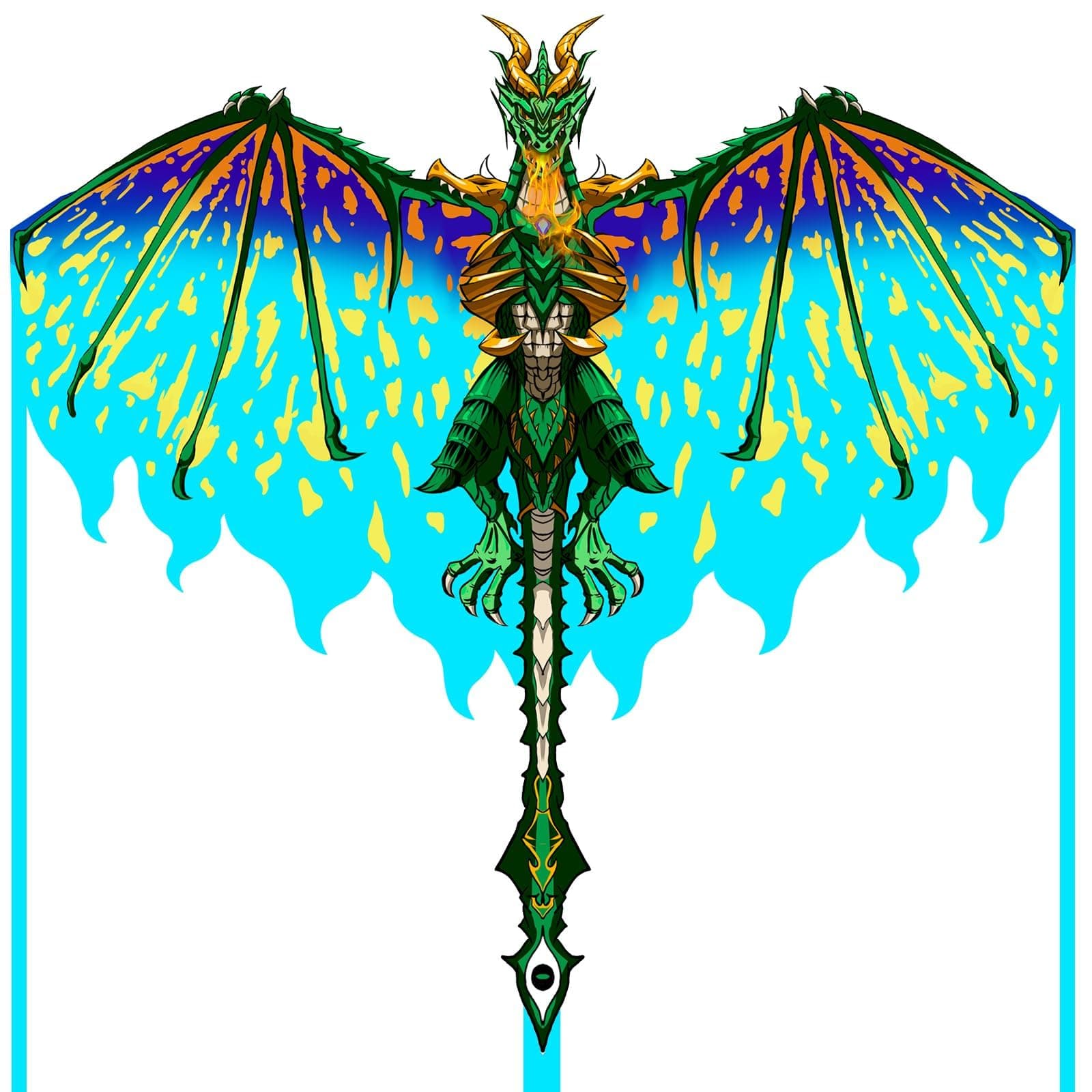 Mint's Colorful Life Dragon Kite for Kids & Adults, Easy to Fly Beach Kite for Beginners and Toddlers, 300ft String Included