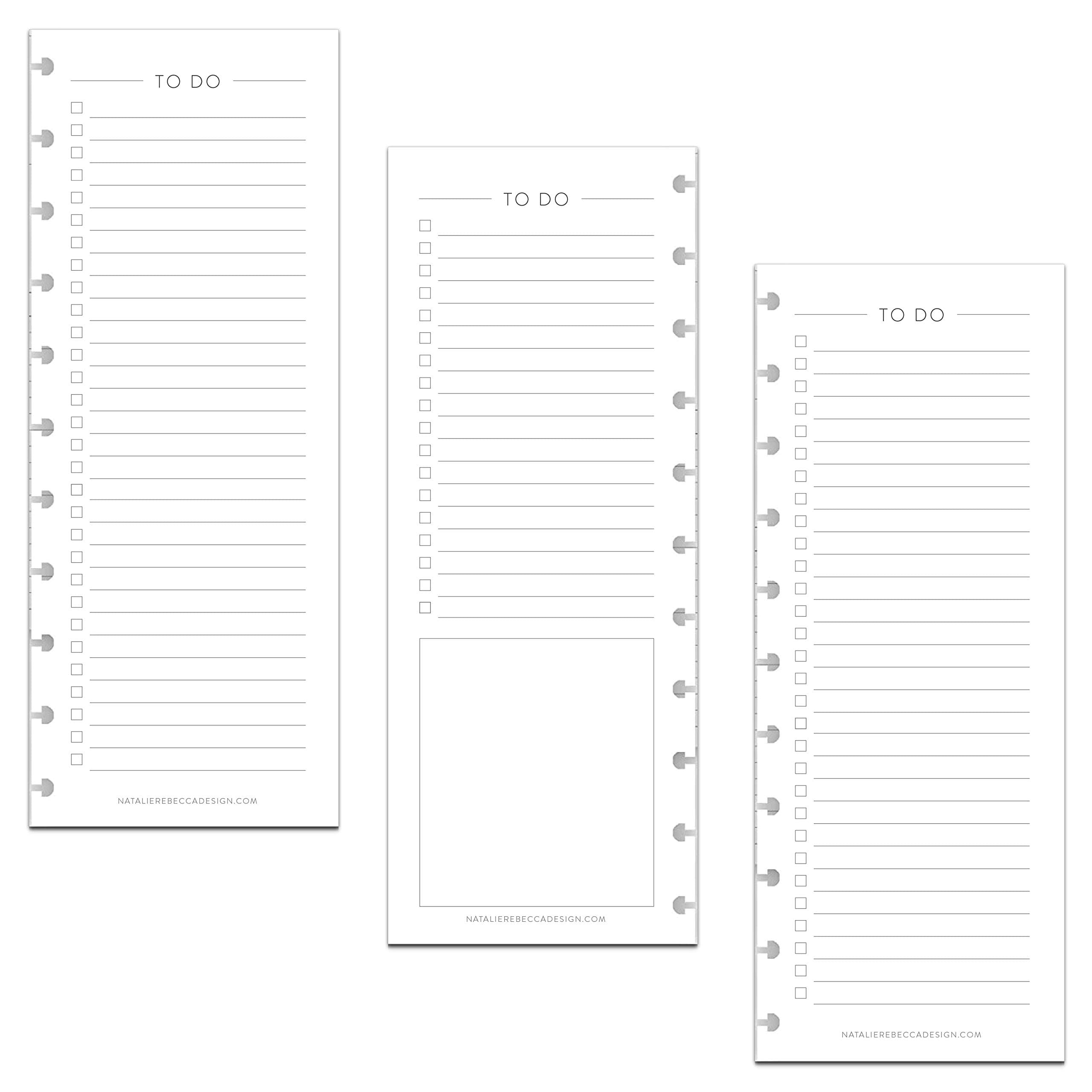 BetterNote Skinny To Do List Refills for Discbound Notebooks, Half Sheet Checklist, Fits Levenger Circa, Staples Arc, TUL, The Happy Planner, Disc Bound, Talia (Classic- 25 Sheets, 11-Disc, 8.5"x11")