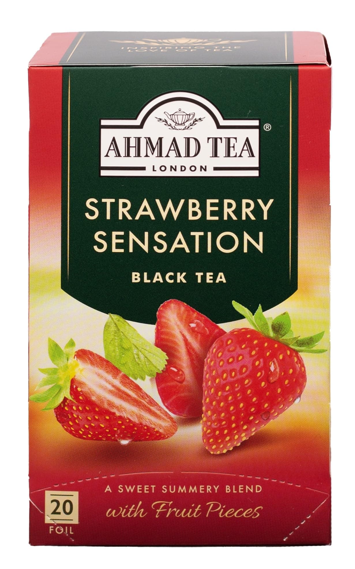 Ahmad Teas - Strawberry Black Tea 1.4oz - 20 Tea Bags