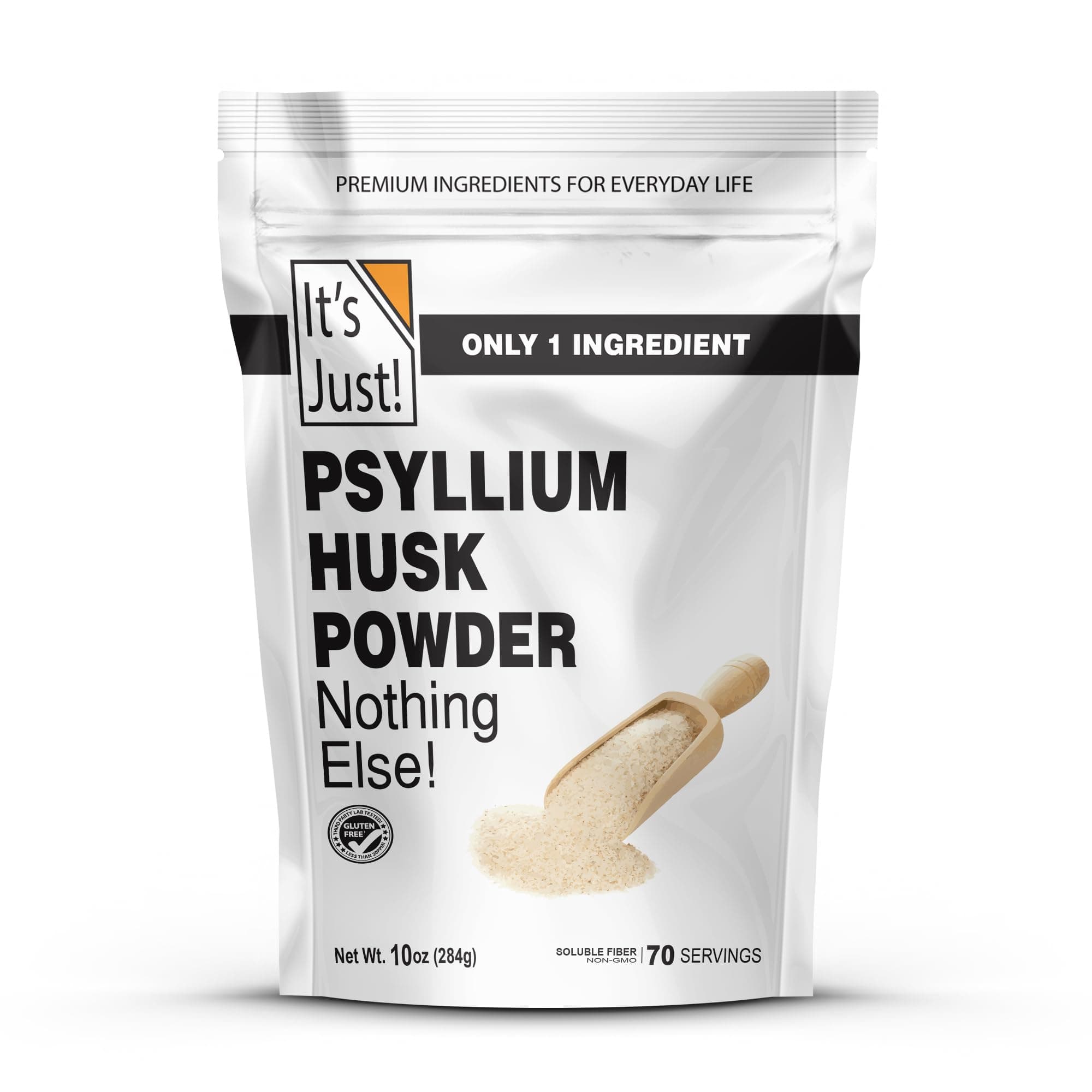 It's Just! - Psyllium Husk Powder, Easy Mixing Dietary Fiber, Cleanse Your Digestive System, Finely Ground Powder, Ideal for Keto Baking, Non-GMO (Unflavored, 10oz (Pack of 1))
