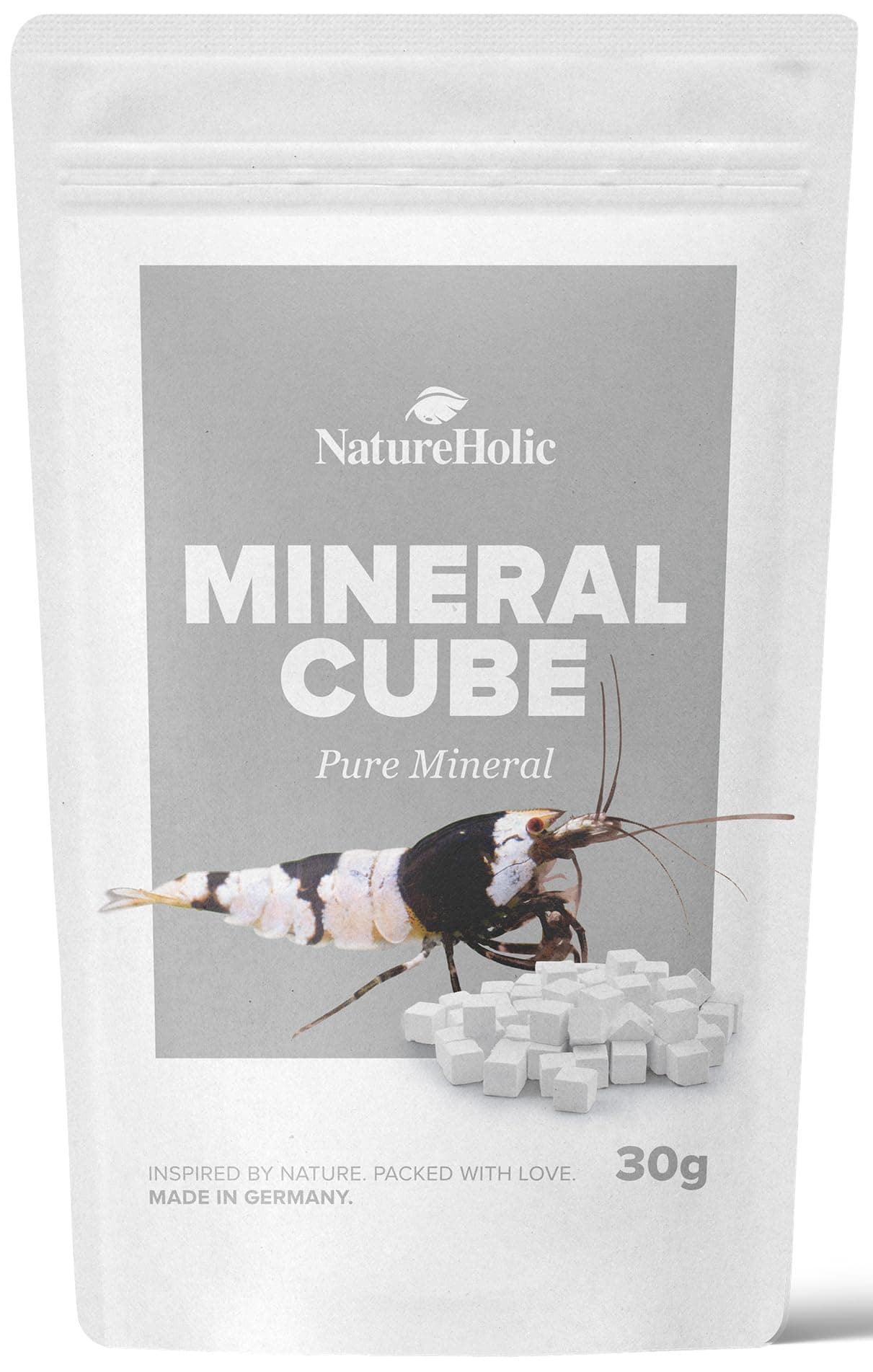 NatureHolic 'Pure Mineral' Mineral Cube – 47 ml – Mineral Blocks for Prawns, Snails and Crabs in Aquariums