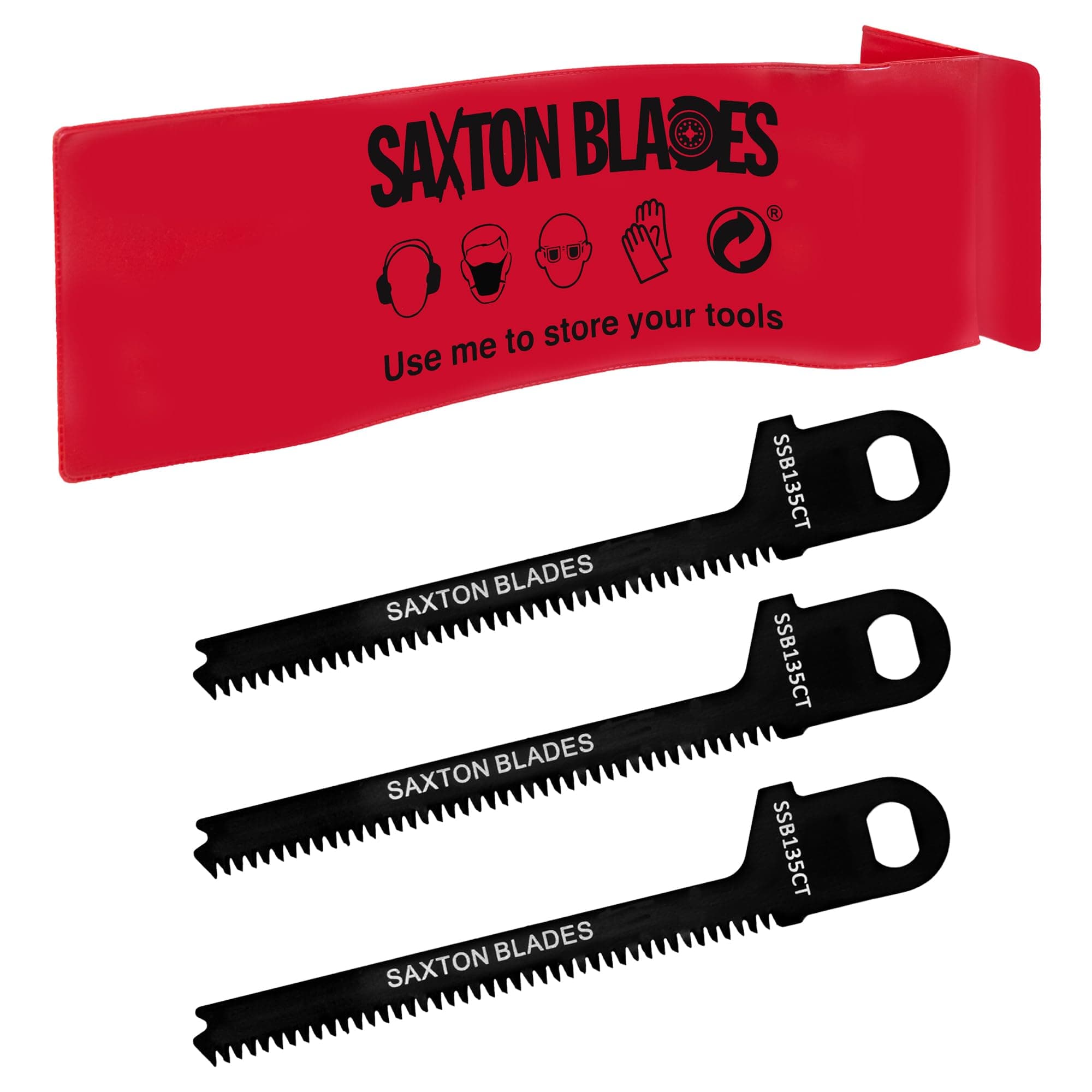 SSB135CT Saxton Wood & Plastic Blades for Black and Decker Scorpion Saws (Pack of 3)