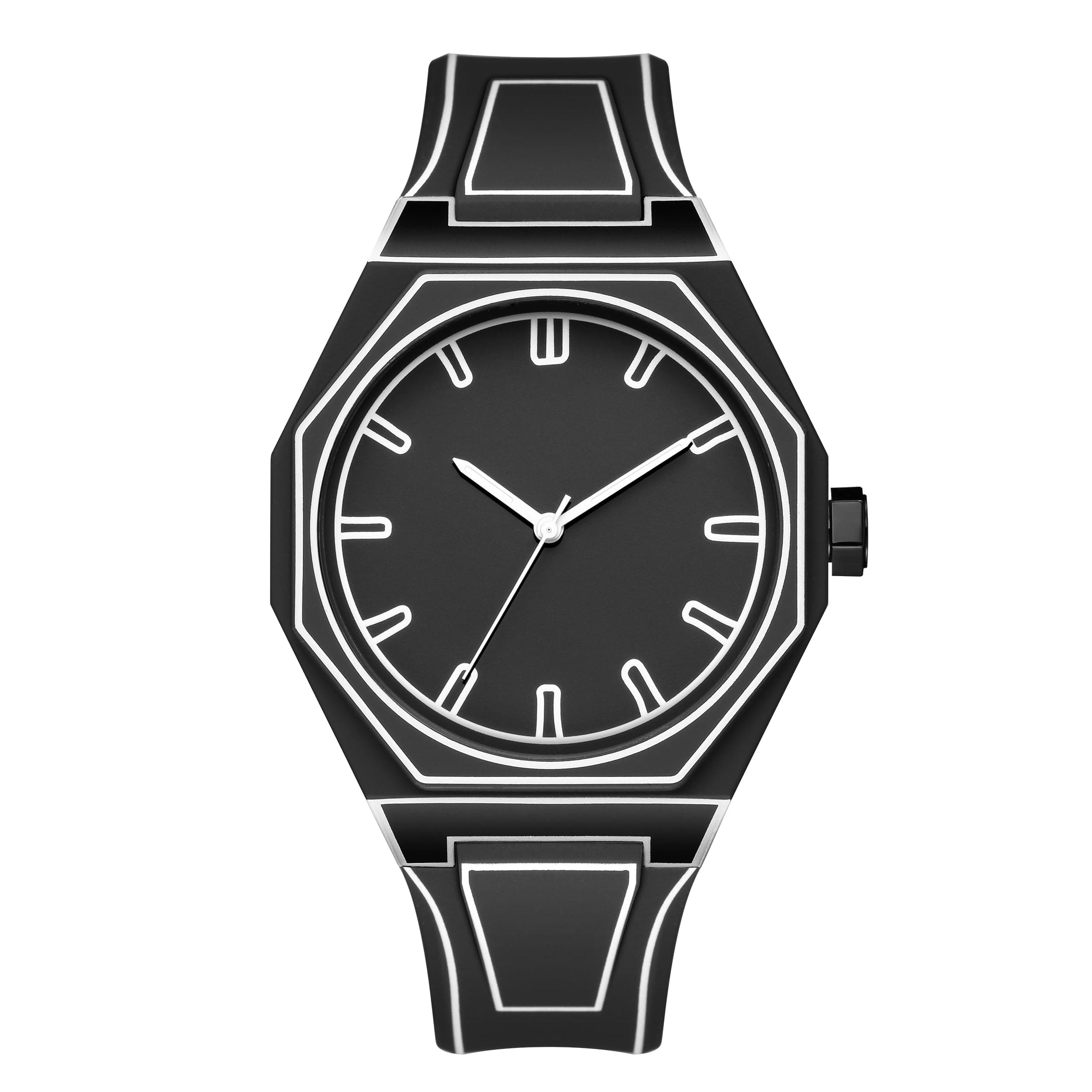 Creative Sketch Watch Sports Fashion Quartz Minimalist Black and White Anime Series Watch