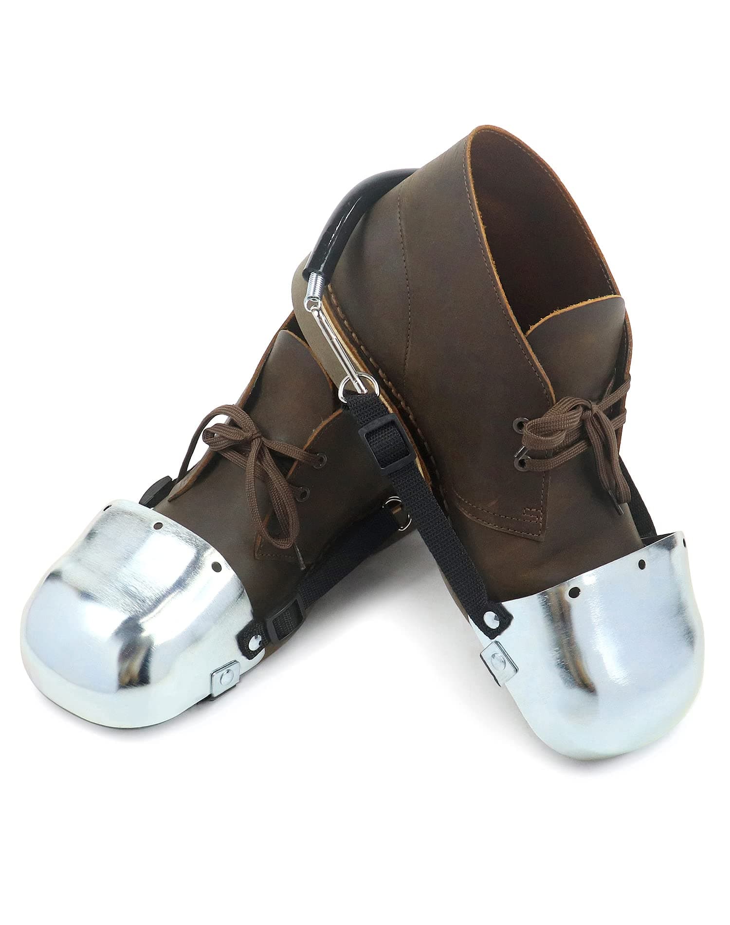 QWORK Steel Toe Guard, Metatarsal Guards, Foot Guard with Adjustable Straps, Universal Size for Men and Women, 1 Pair