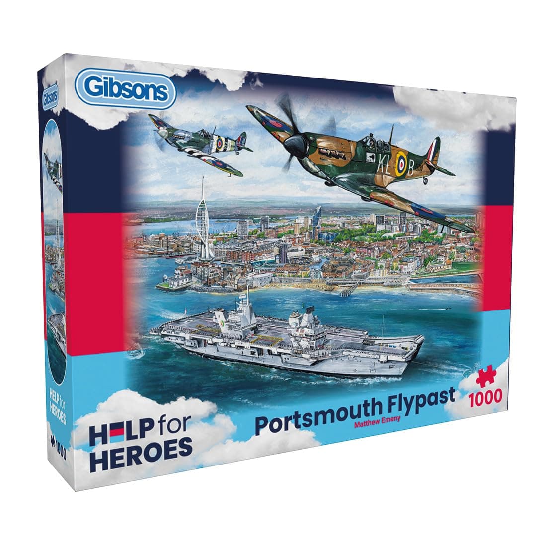 Gibsons Portsmouth Flypast 1000 Piece Jigsaw Puzzle | Military Jigsaw Puzzle