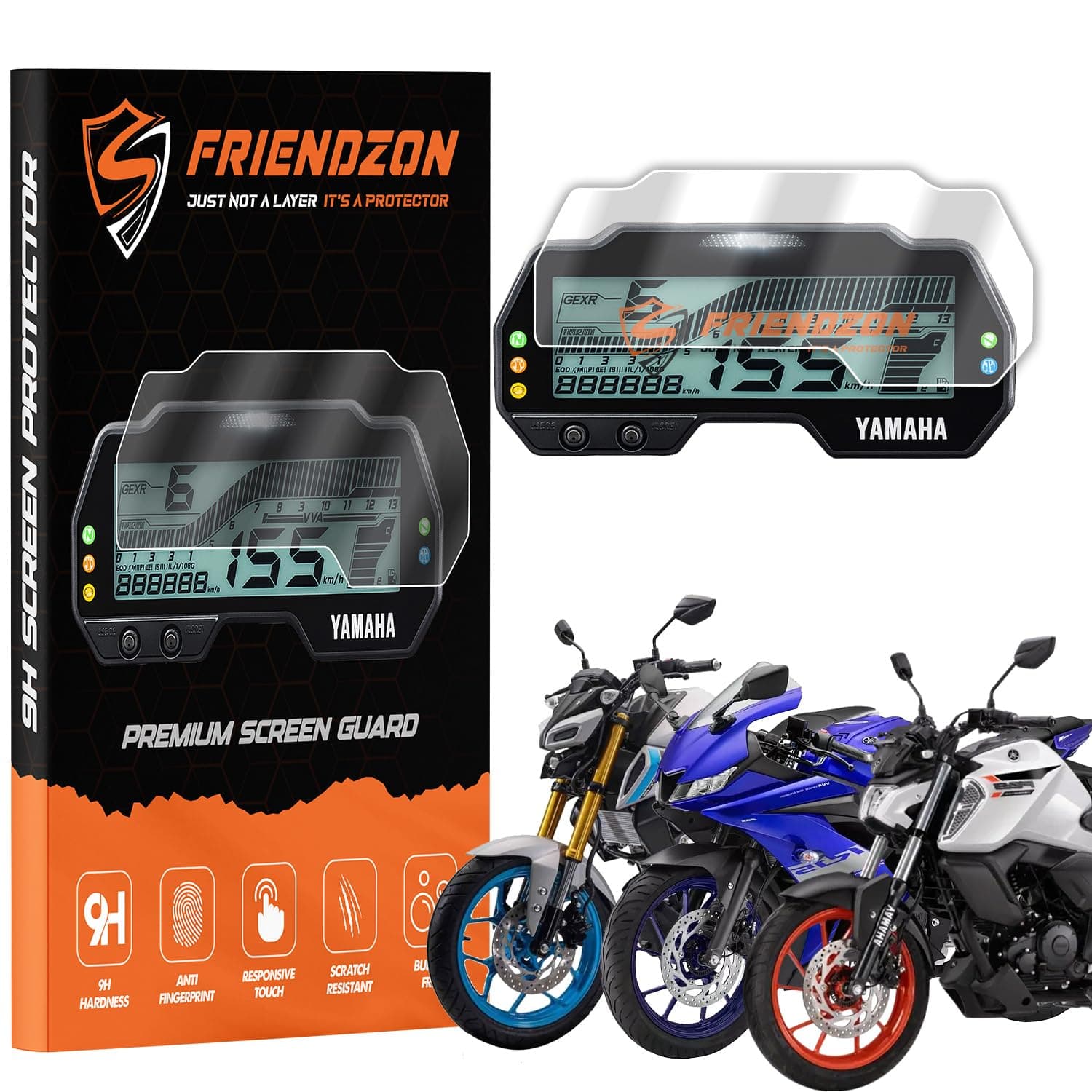 Screen guard for Yamaha MT 15 | FZ-S V4 OBD-2B 2025 | FZS-FI V4 (2025-2024) | YZF R15 V3 || Instrument Cluster Protector || Anti Fingerprint [Not A Tempered Glass] (Pack of 1)