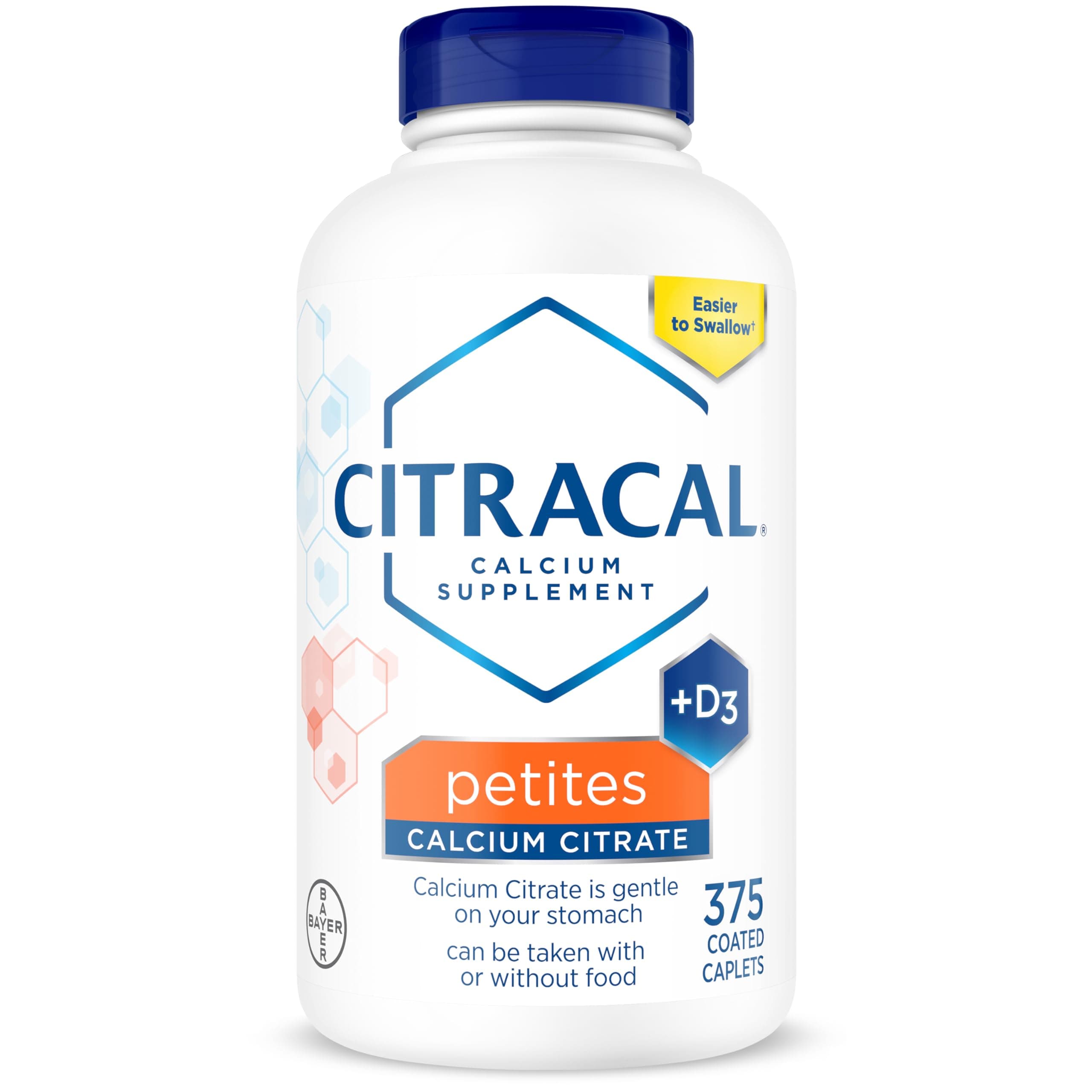 CITRACAL Petites, Highly Soluble, Easily Digested, 400 mg Calcium Citrate with 500 IU Vitamin D3, Bone Health Supplement for Adults, Relatively Small Easy-to-Swallow Caplets, 375 Count