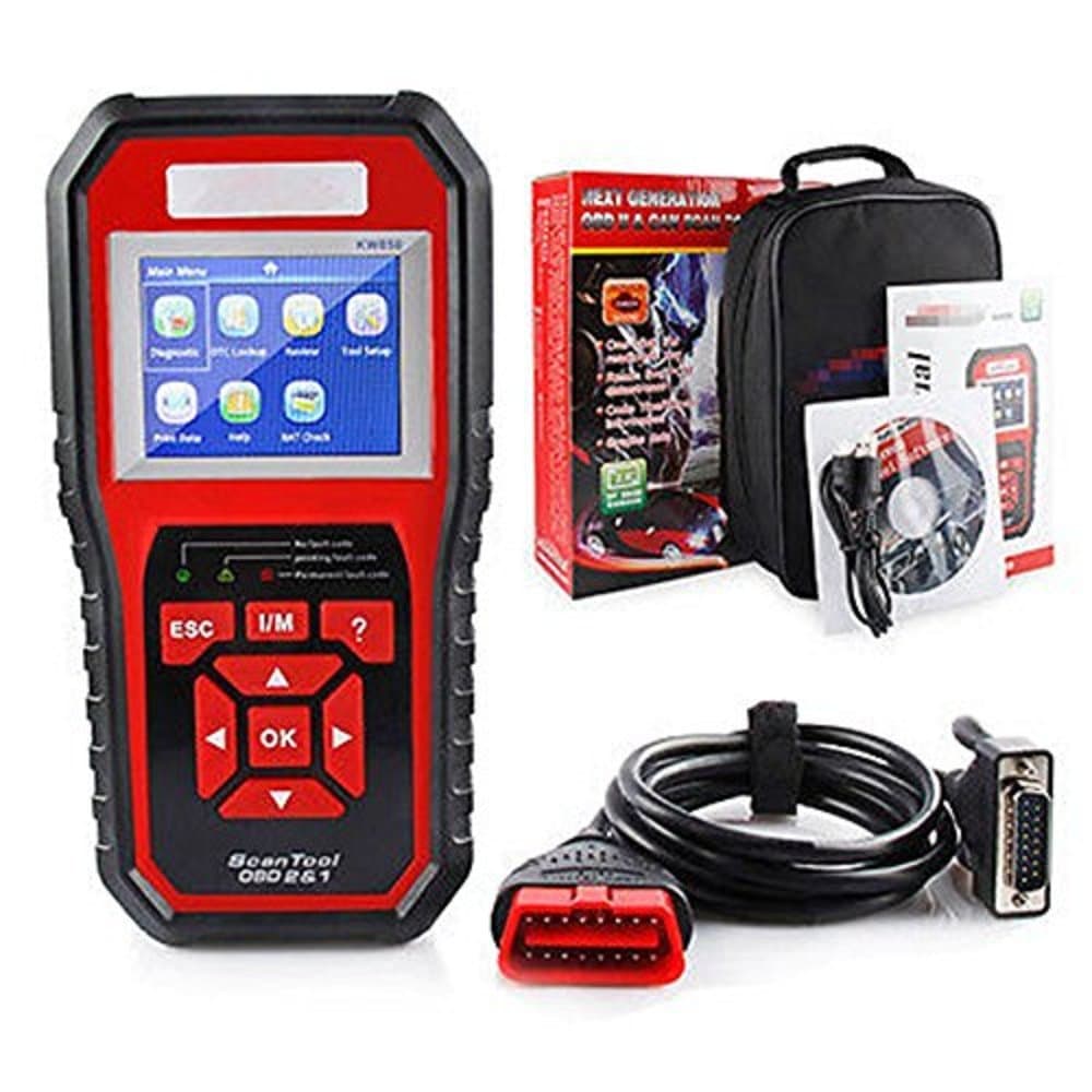 NEW KW 850 ,OBD II Vehicle Scanner , Car Engine Fault Mechanical Tester ,Professional Automotive Diagnostic Tool ,Code Reader .(red)