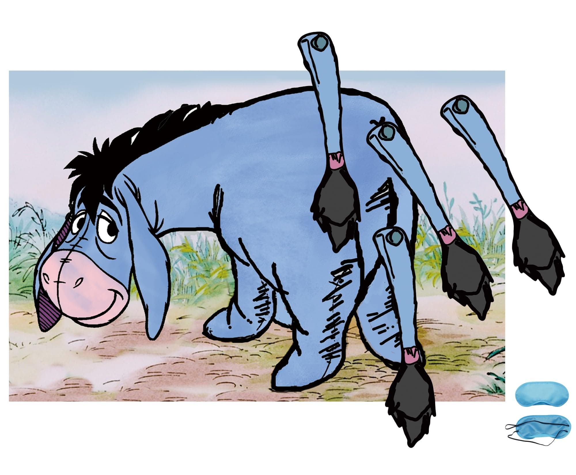 Winnie Party Games Pin The Tail Game for 20 Kids Fun Baby Shower Games Pooh Birthday Supplies Party Decorations