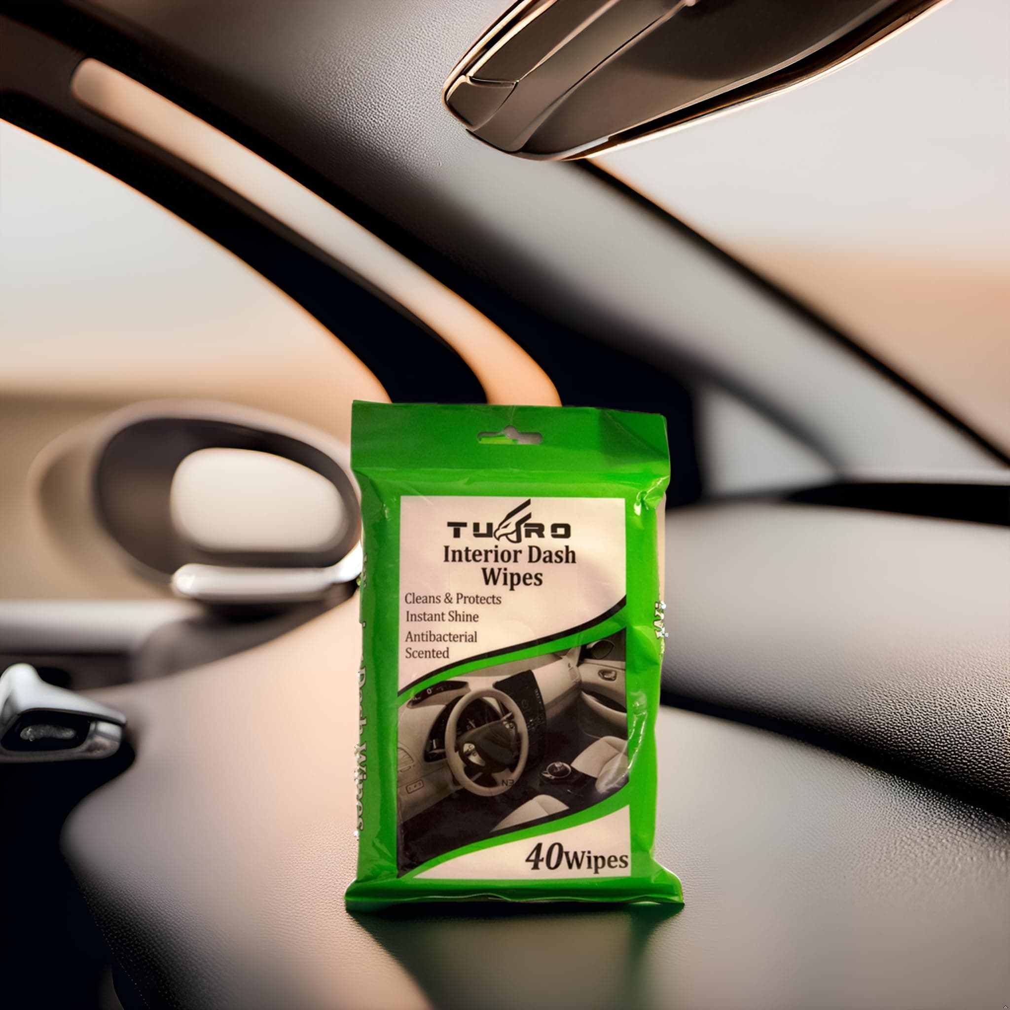 2pk TUFROX Interior Car Dash Wipe Wet Car Dashboard Cleaning Wipes Car Dashboard Shine Wipe,Wipes for Dirt and Dust Clean