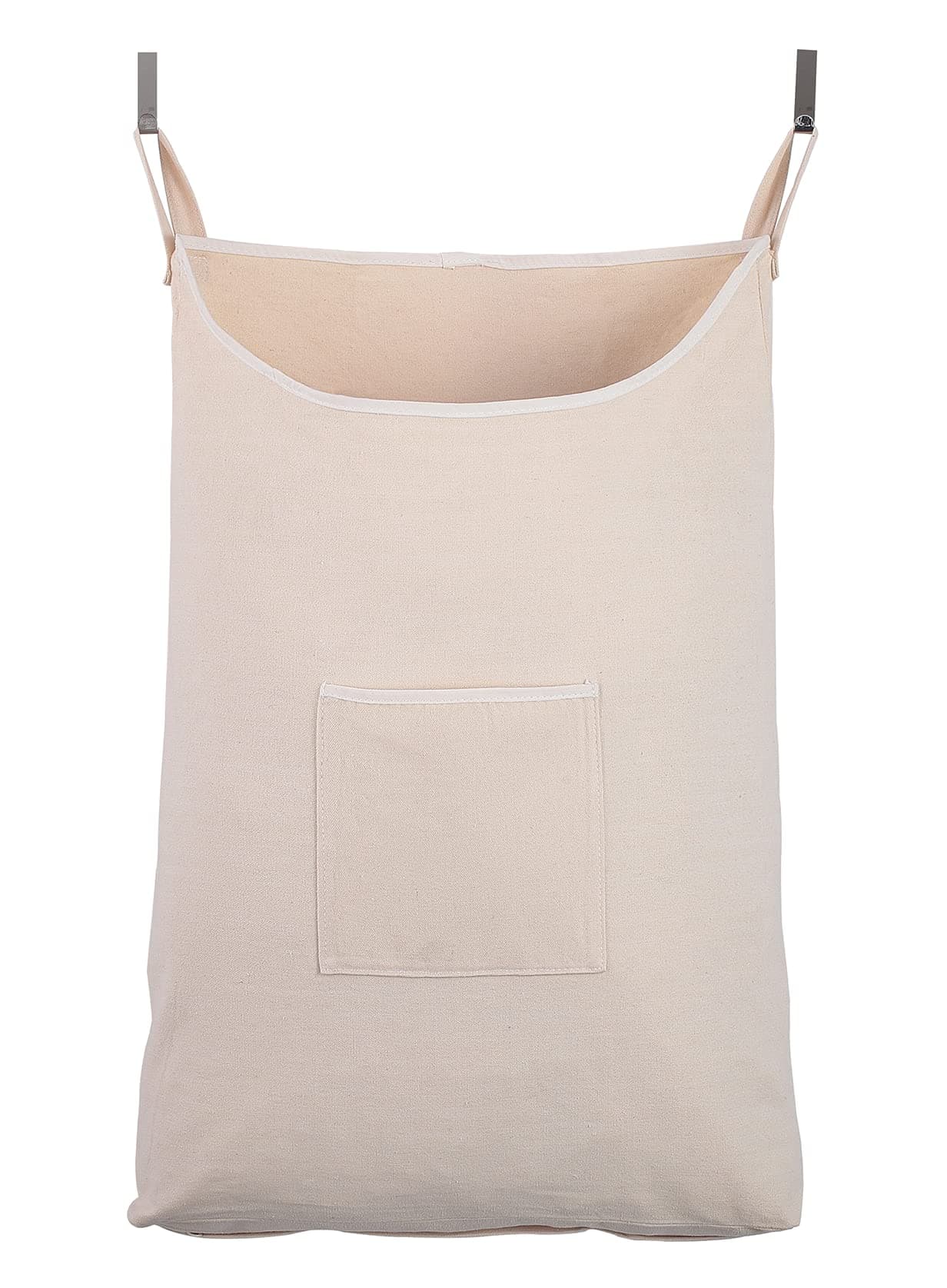 Laundry Collector, Laundry Hamper, Door Hanging Laundry bag with hooks (Beige, 65Liters)