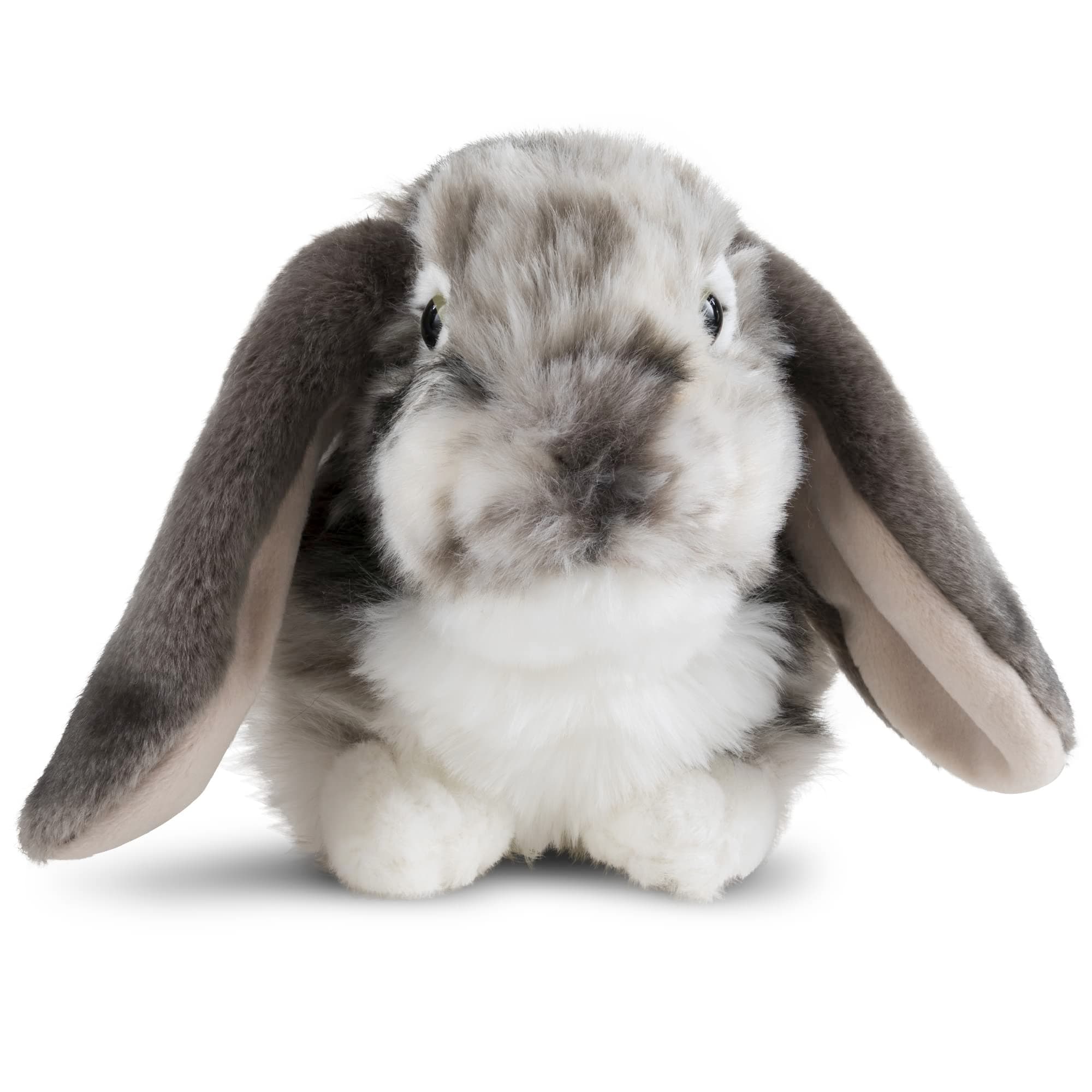 Living Nature Grey Dutch Lop Eared Rabbit, Realistic Soft Cuddly Bunny Toy, Naturli Eco - Friendly Plush,