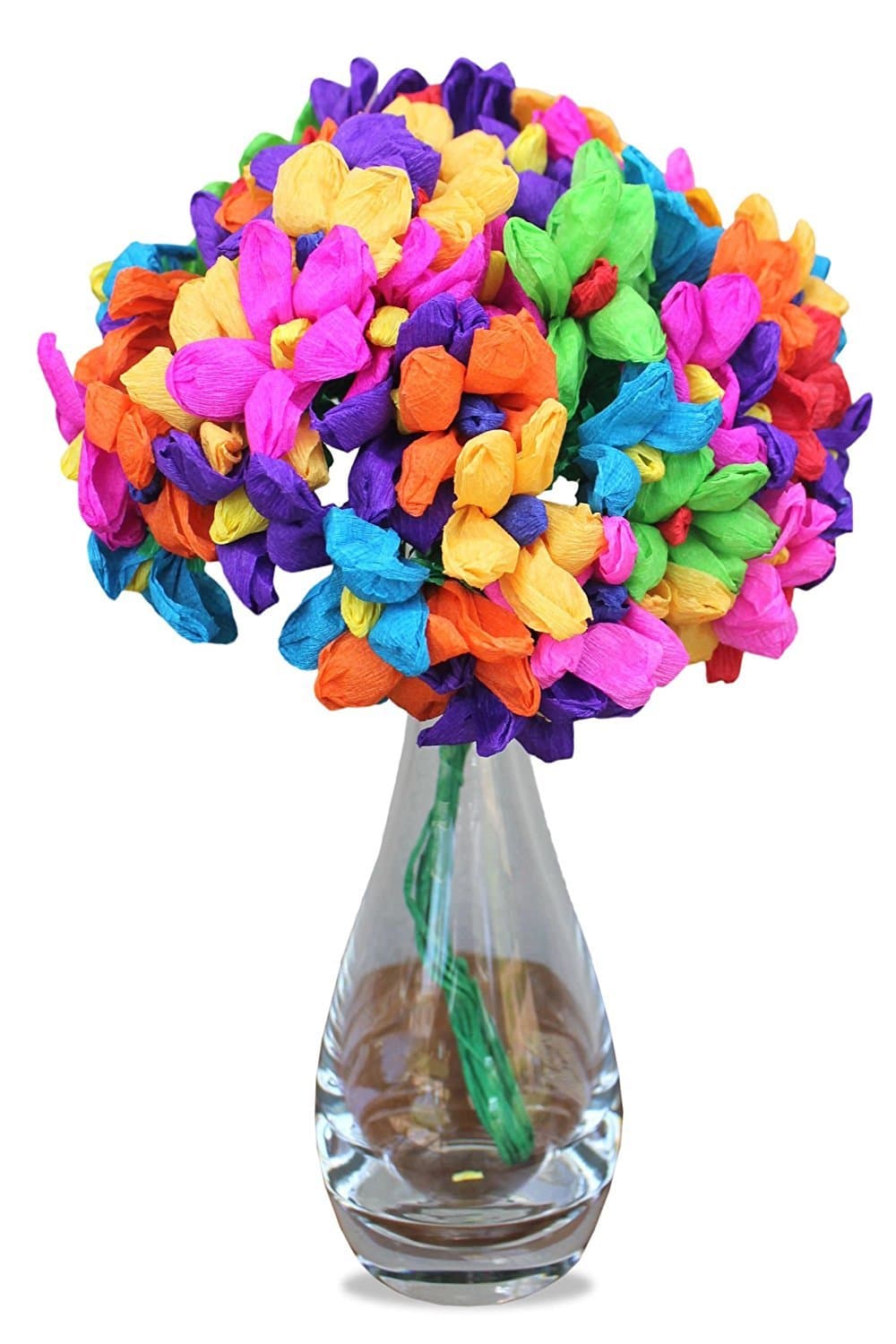 Leos Imports (TM Mexican Fiesta Assorted Paper Flowers - Teresita Bunch of 60 Handmade Floral Decorations
