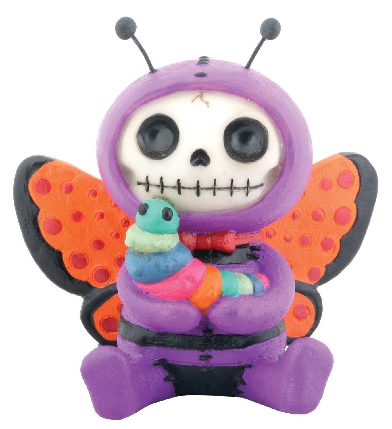 SUMMIT COLLECTIONSUMMIT COLLECTION Furrybones Flutters Signature Skeleton in Butterfly Costume Holding a Caterpillar