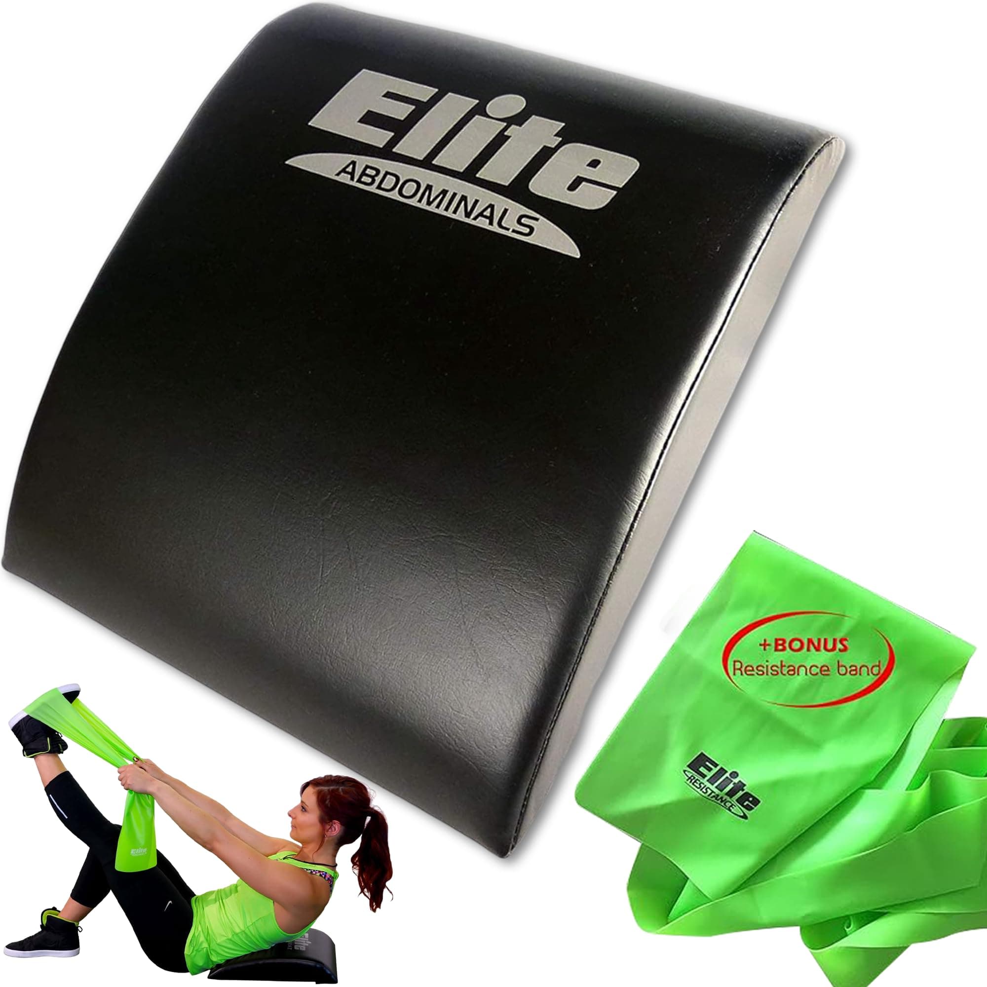 Elite Sportz Equipment Abdominal Mat Sit Up Support Pad, High Density Foam Sit Up Mats, Comfortable Workout Accessories for Upper & Lower Abs, Obliques & Back Support with Bonus Resistance Band
