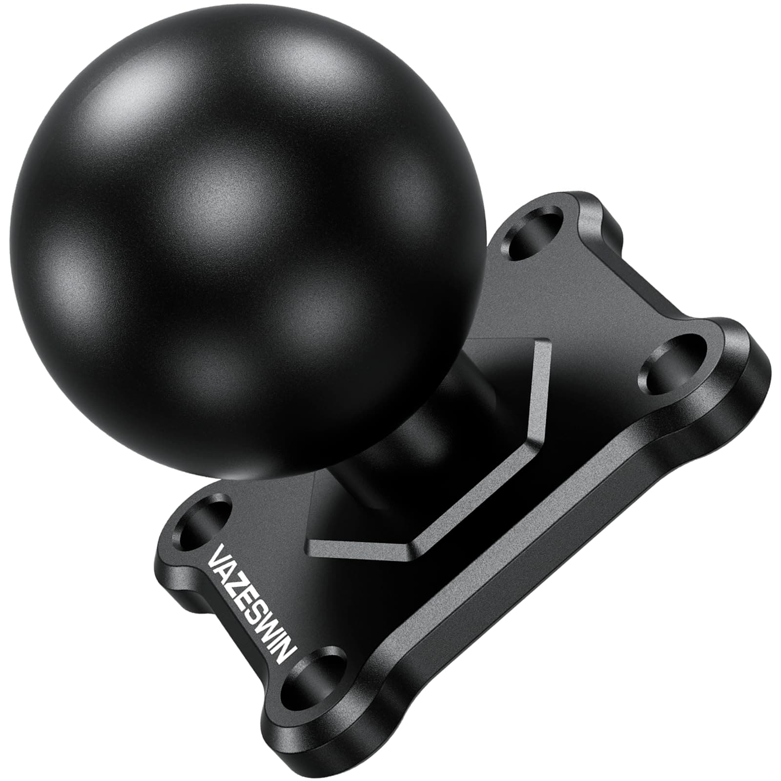 1.5" Ball Mount with Aluminum Alloy Square Plate, Universal Electronic Device Mounting Base with AMPS Holes for Garmin, Lowrance, Humminbird, for RAM Mounts, Scotty C Size Double Socket Arms