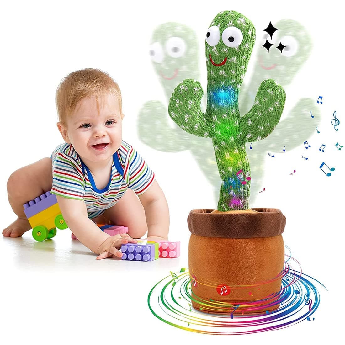 Lattice Talking Cactus Baby Toys for Kids Dancing Cactus Toys Can Sing Wriggle & Singing Recording Repeat What You Say Funny Education Toys for Children Playing Home Decor Items for Kids
