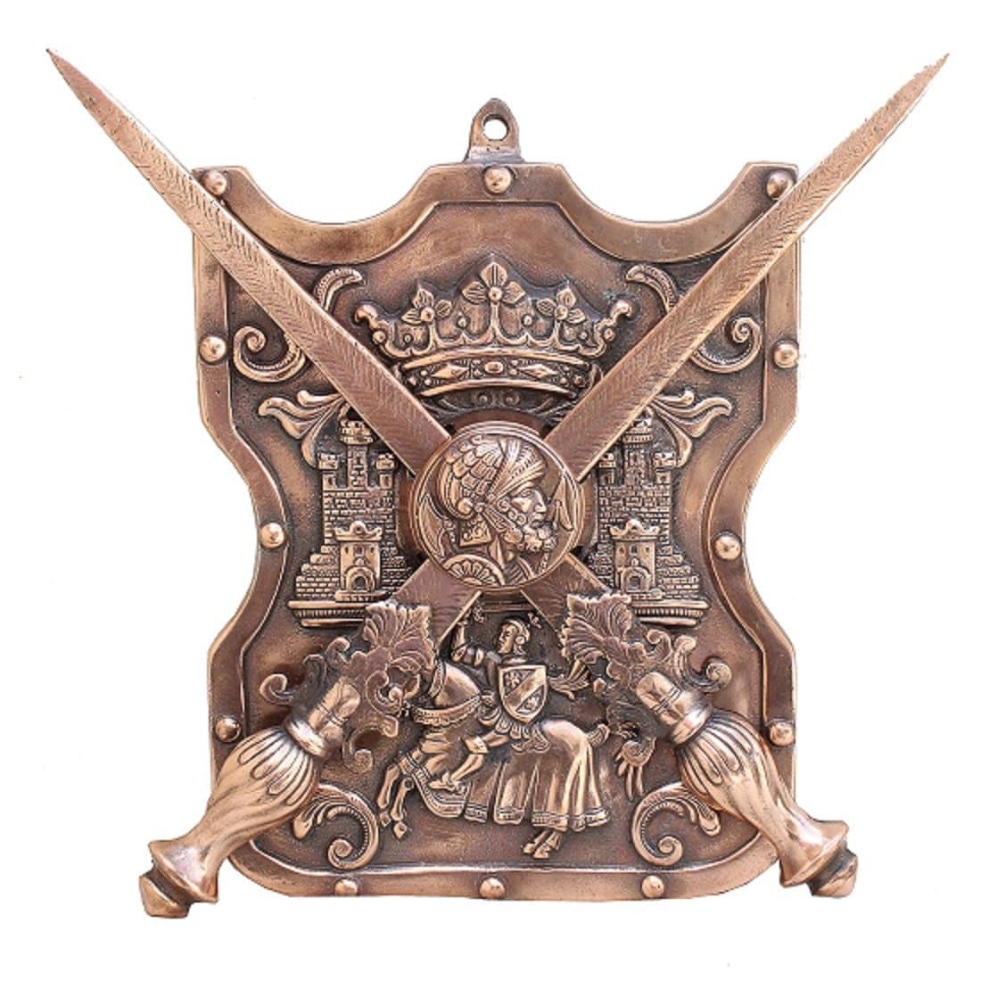 APKAMART Hand Crafted Roman Dhal Talwar Set Traditional Wall Hanging - 16 Inch - Sword And Shield - Wall Showpiece For Wall Decor, Home Decor, Room Decor And Gifts