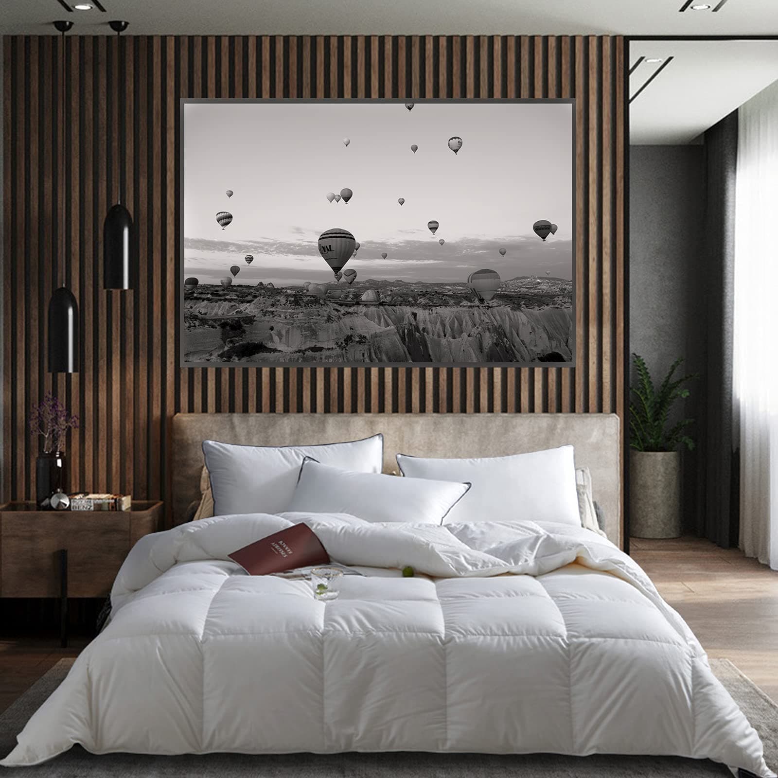 Highland Feather Carmel Hutterite White Goose Down Duvet Comforter 725 Loft Deluxe Fill 700TC Casing with Corner Tie, Queen