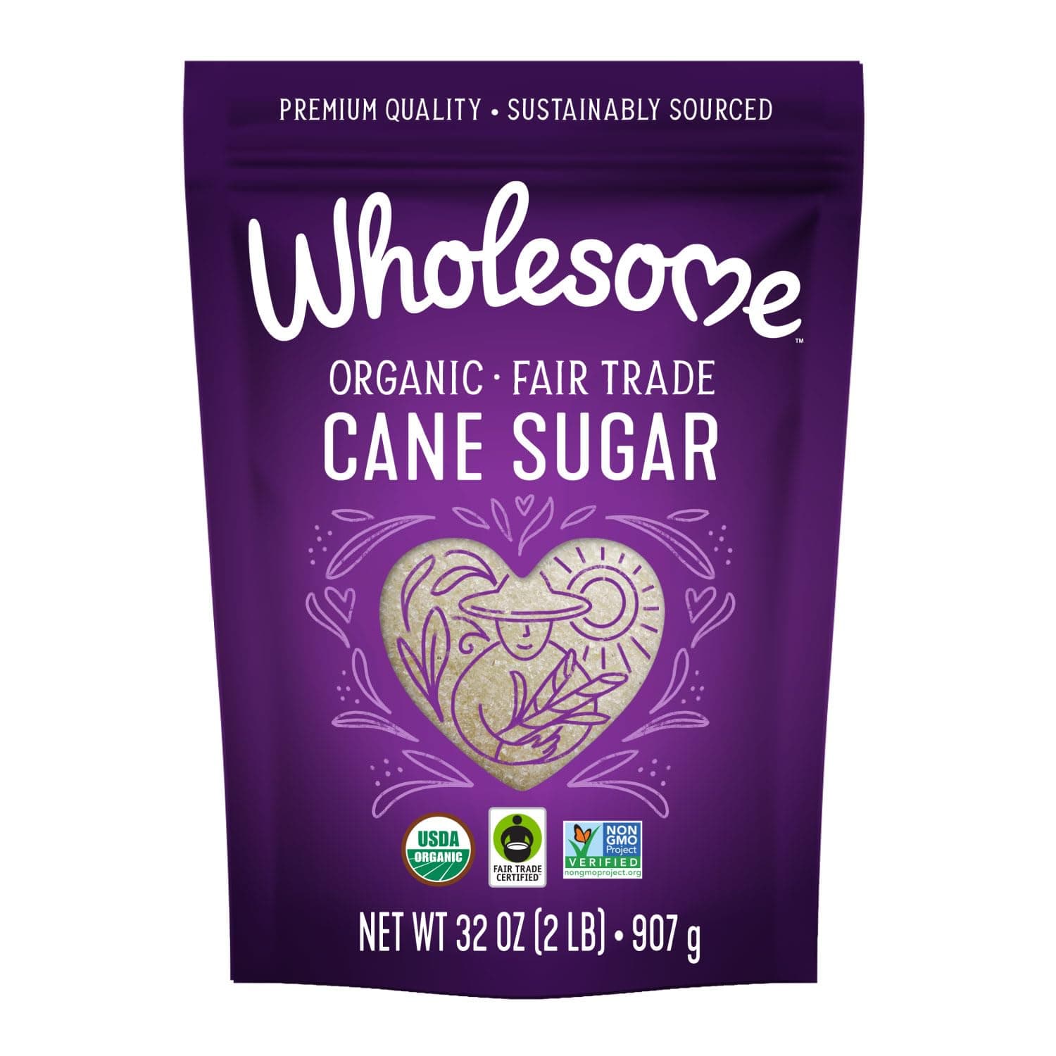 Wholesome Sweeteners Organic Cane Sugar, 2 lb (907 g)