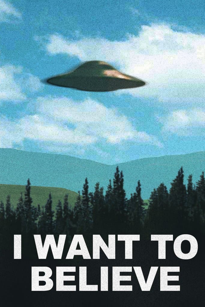 I Want to Believe TV Show UFO Vivid Color Cool Wall Decor Art Print Poster 24x36