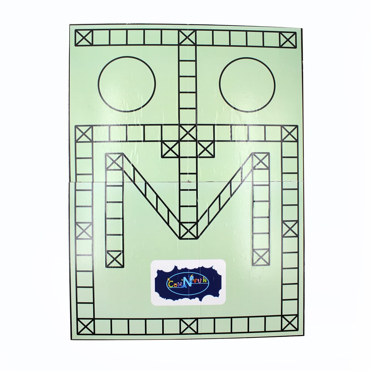 Wooden Dhayam Game Board - Foldable Traditional Board Game Ludo with Dhayam Katti Dice Set and 24 Coins,for 3 years and up