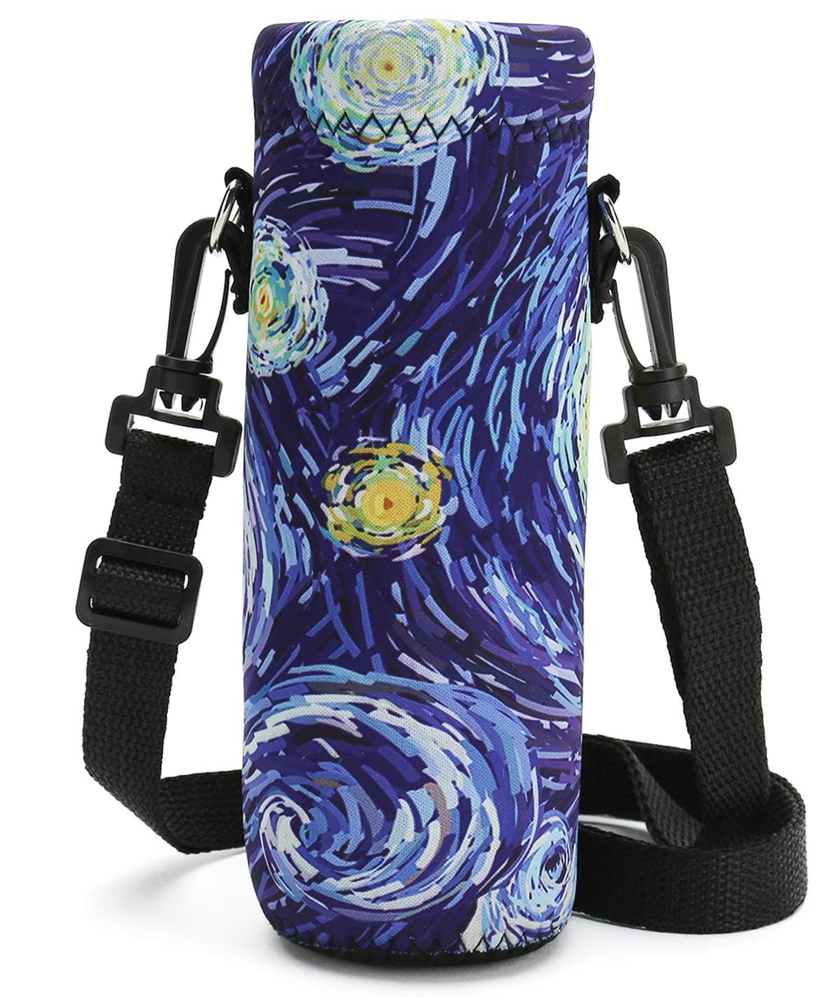 RICHEN Neoprene Water Bottle Carrier Bag with Adjustable Shoulder Strap,Insulated Water Bottle Cover for Stainless Steel/Glass/Plastic Bottles