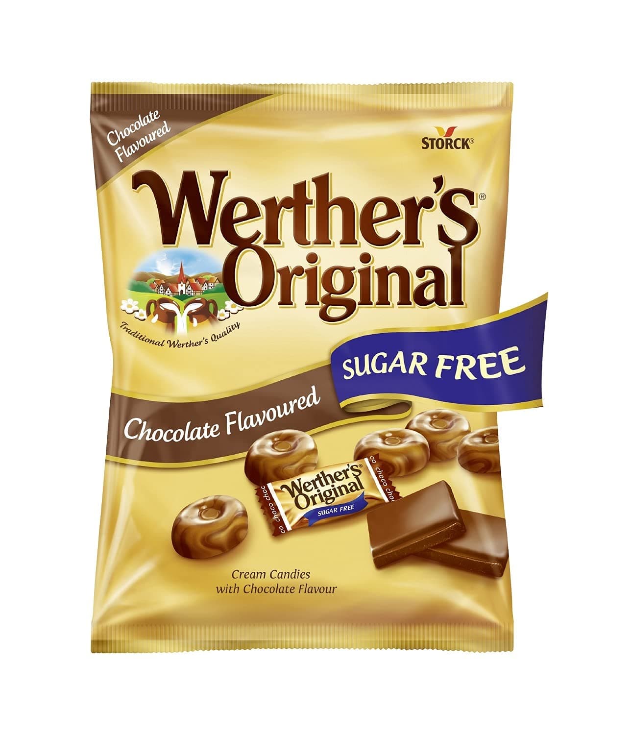 Werthers Original Sugar free Chocolate Candies, 60 gm