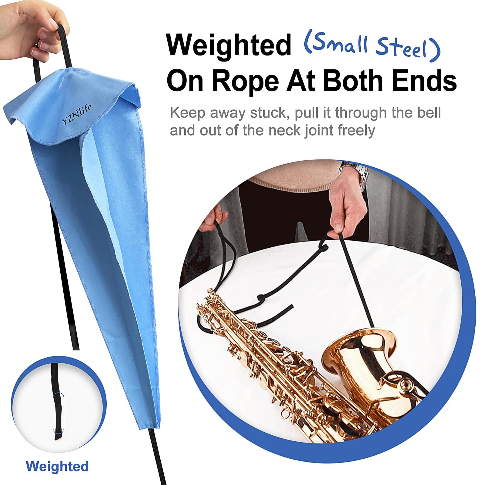 Saxophone Cleaning Kit with Case for Alto Tenor Included Thumb Rest Cushion Reed Case Mouthpiece Brush Mini Screwdriver Cleaning Cloth for Clarinet, Flute and Wind & Woodwind instrument