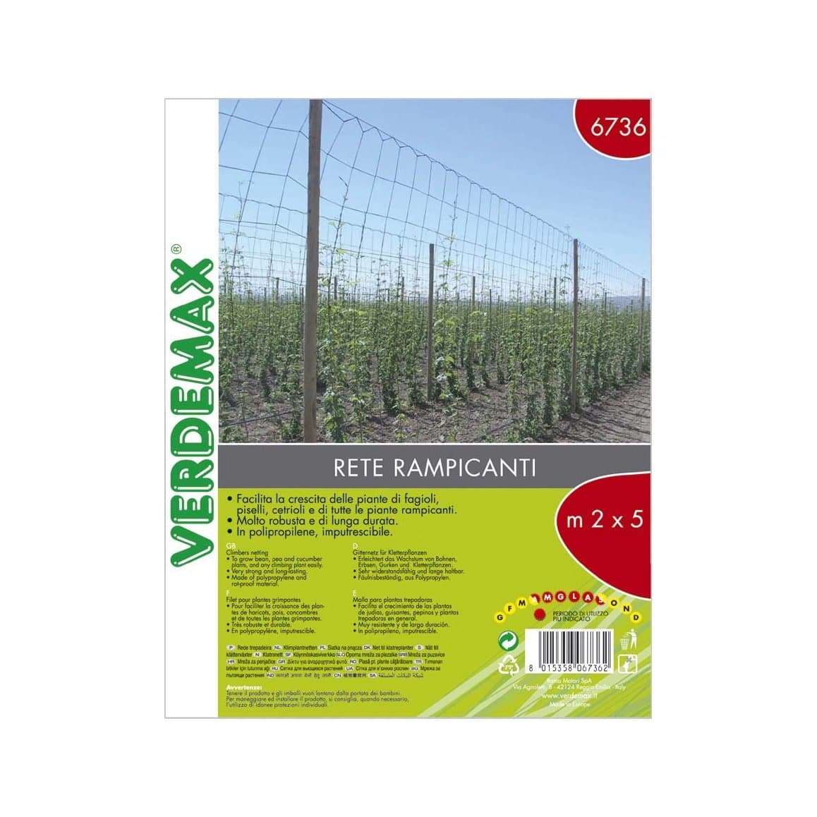 Verdemax 6736 2 x 5 m Climbers Netting Roll