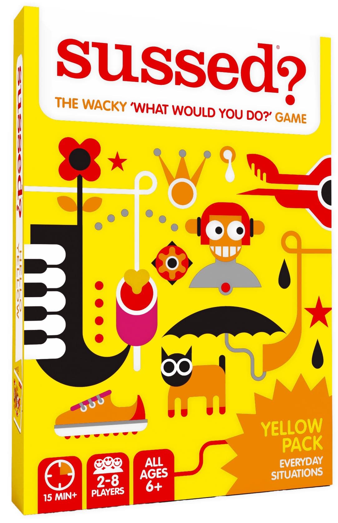 - SUSSED The Wacky ‘What Would You Do?’ Social Card Game - Kids Stocking Stuffer & Family Travel Game for Boys & Girls - Fun & Easy to Play - All Ages 6 and Up - Hello Yellow Deck