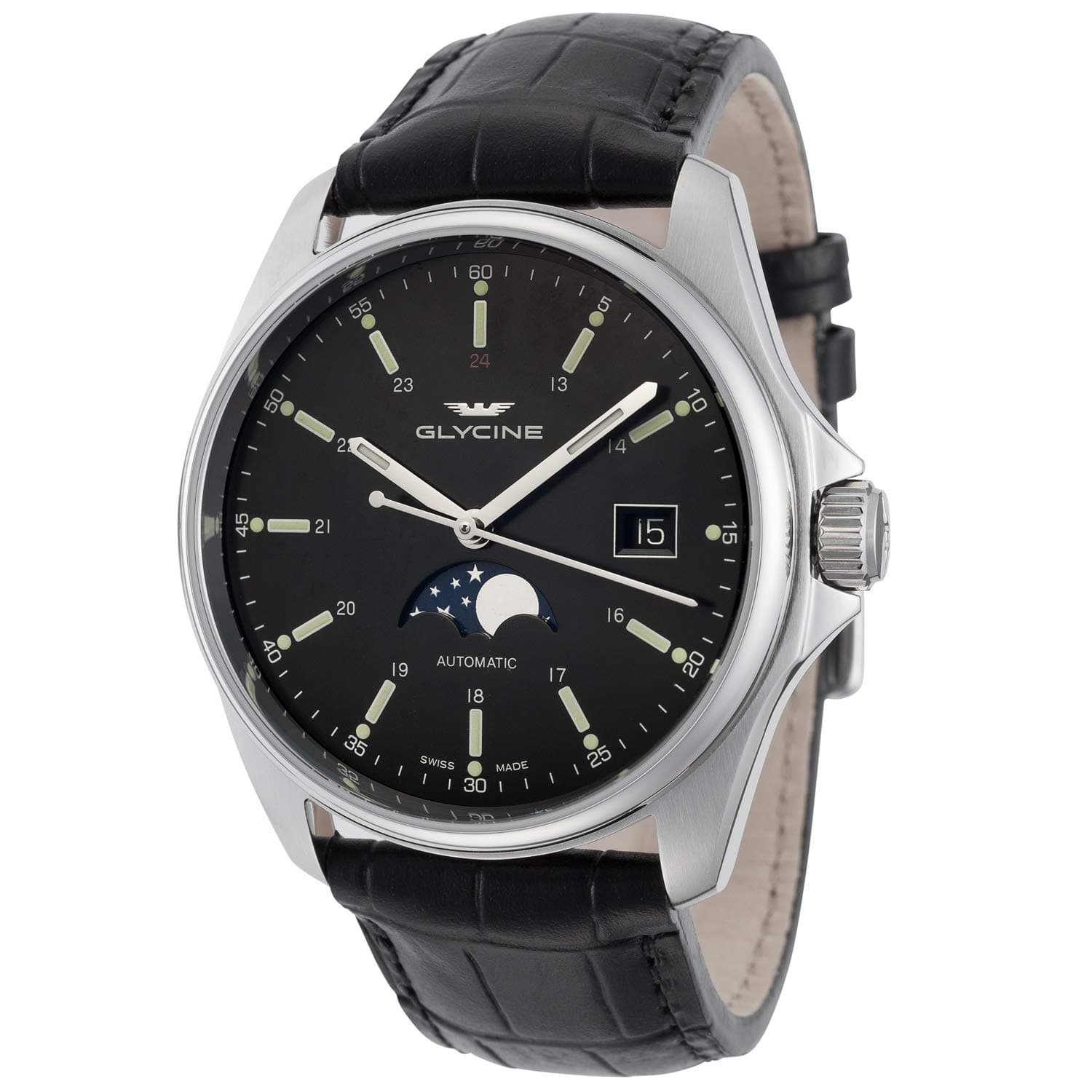 Glycine Combat 6 Classic Automatic Black Dial Mens Watch GL0116