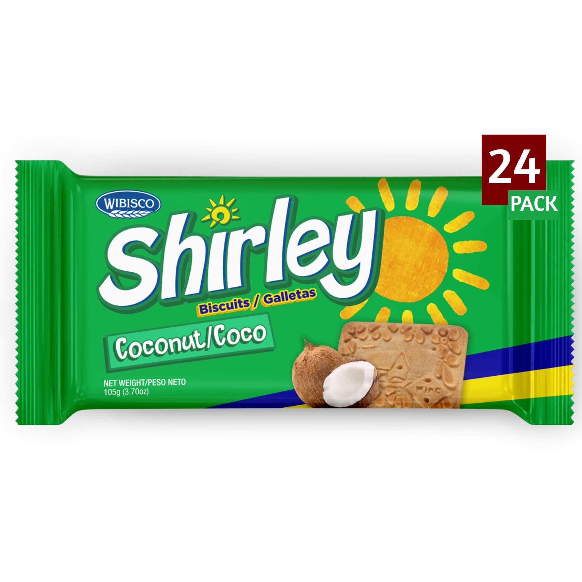 Shirley Biscuits, Coconut, 3.7, Coconut 3.7 Ounce (Pack of 24)