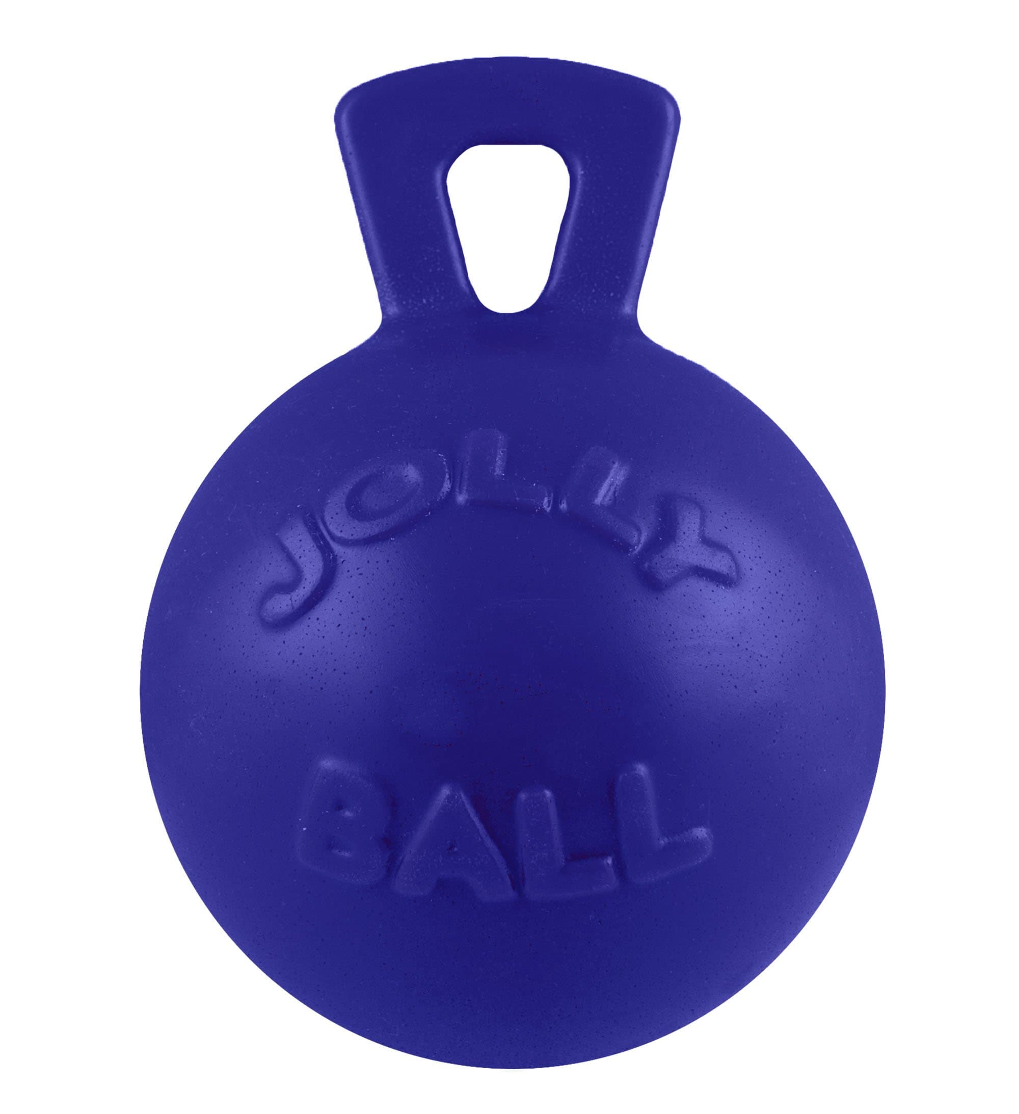Tug-n-Toss Heavy Duty Dog Toy Ball with Handle, 8 Inches/Large, Blue