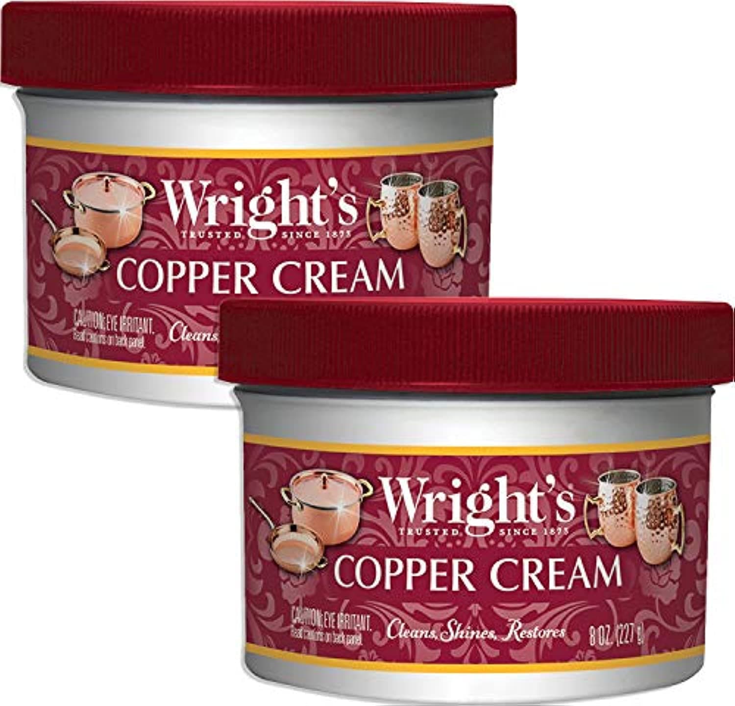 Wright's By Weiman Copper Cream 8 Oz (Pack of 2)