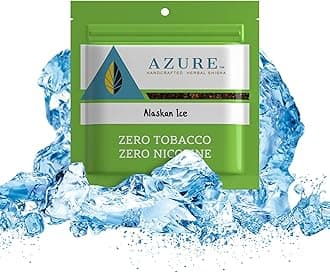 Azure® Premium Tea Leaf Mixed Herbal line Hookah Flavor | Hookah Tobacco and Nicotine Free |100G / Resealable Pouch Shisha Hookah Flavors (Alaskan Ice)