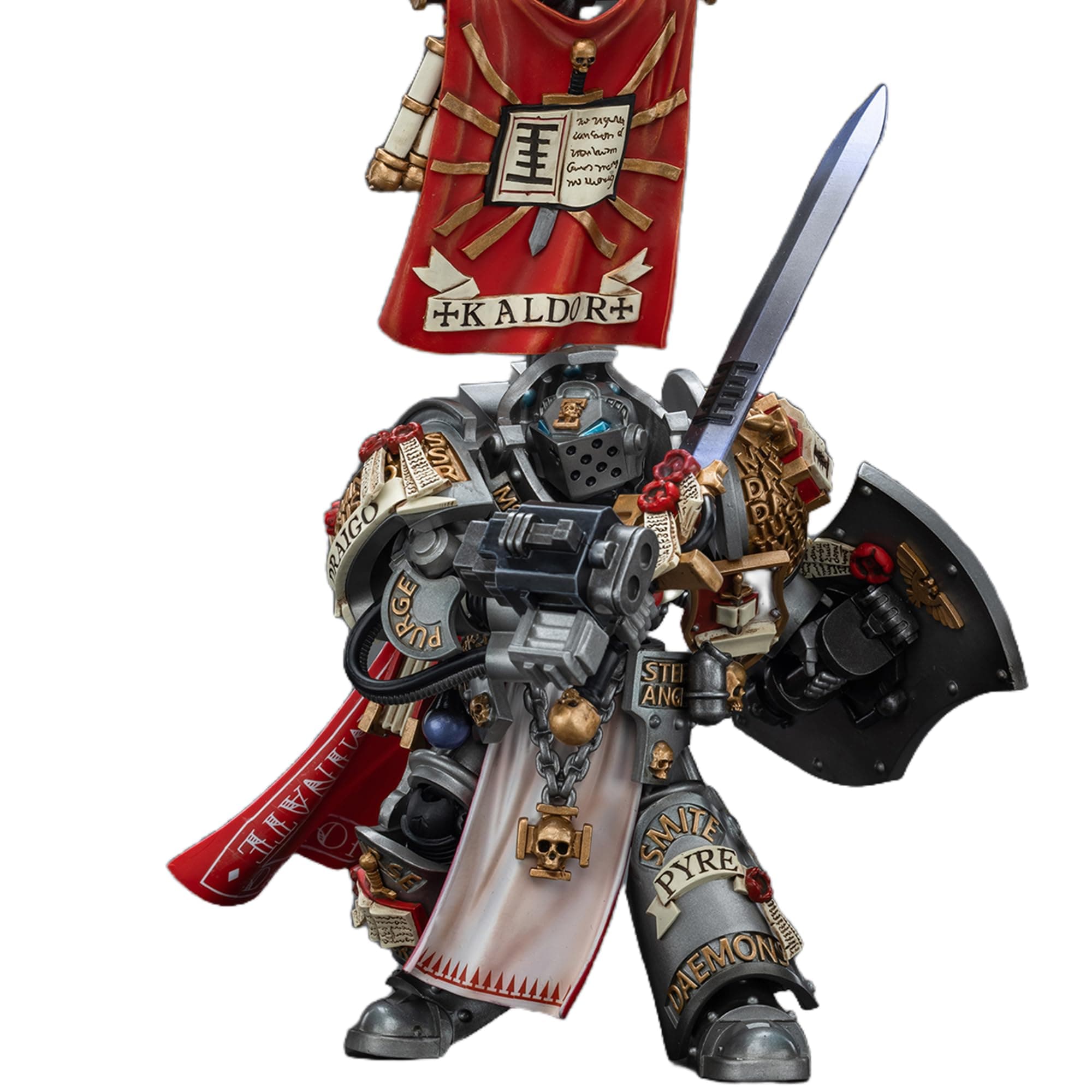 JOYTOY Warhammer 40k Grey Knights 1/18 Action Figure Grey Knights Kaldor Draigo 4.72 inch Collectible Action Figures Kits
