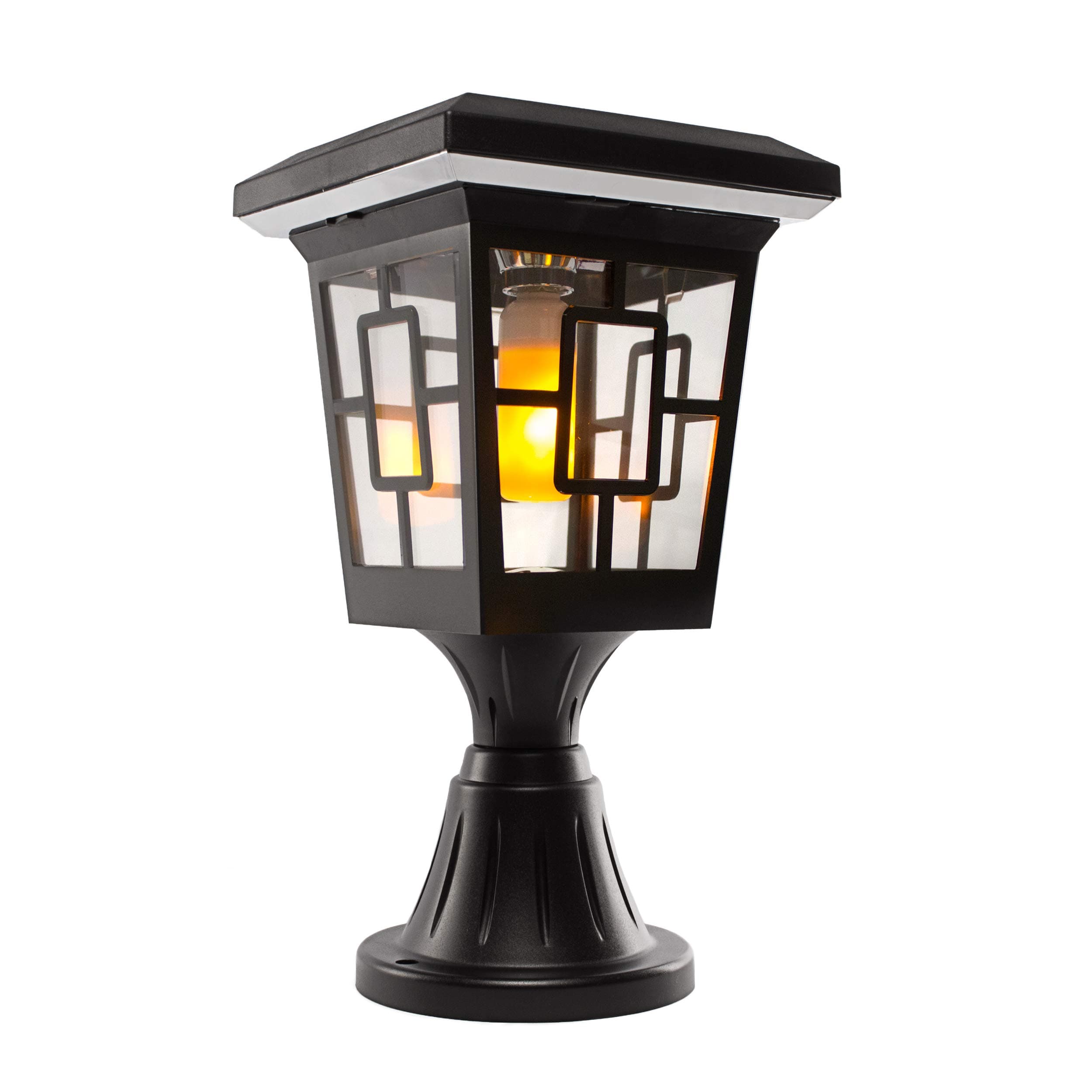 SOLAR BASICSSB-57B Luna- Flame Bulb Solar Accent Light: Stake, Pier and Wall Mounts, 1-Pack, Black