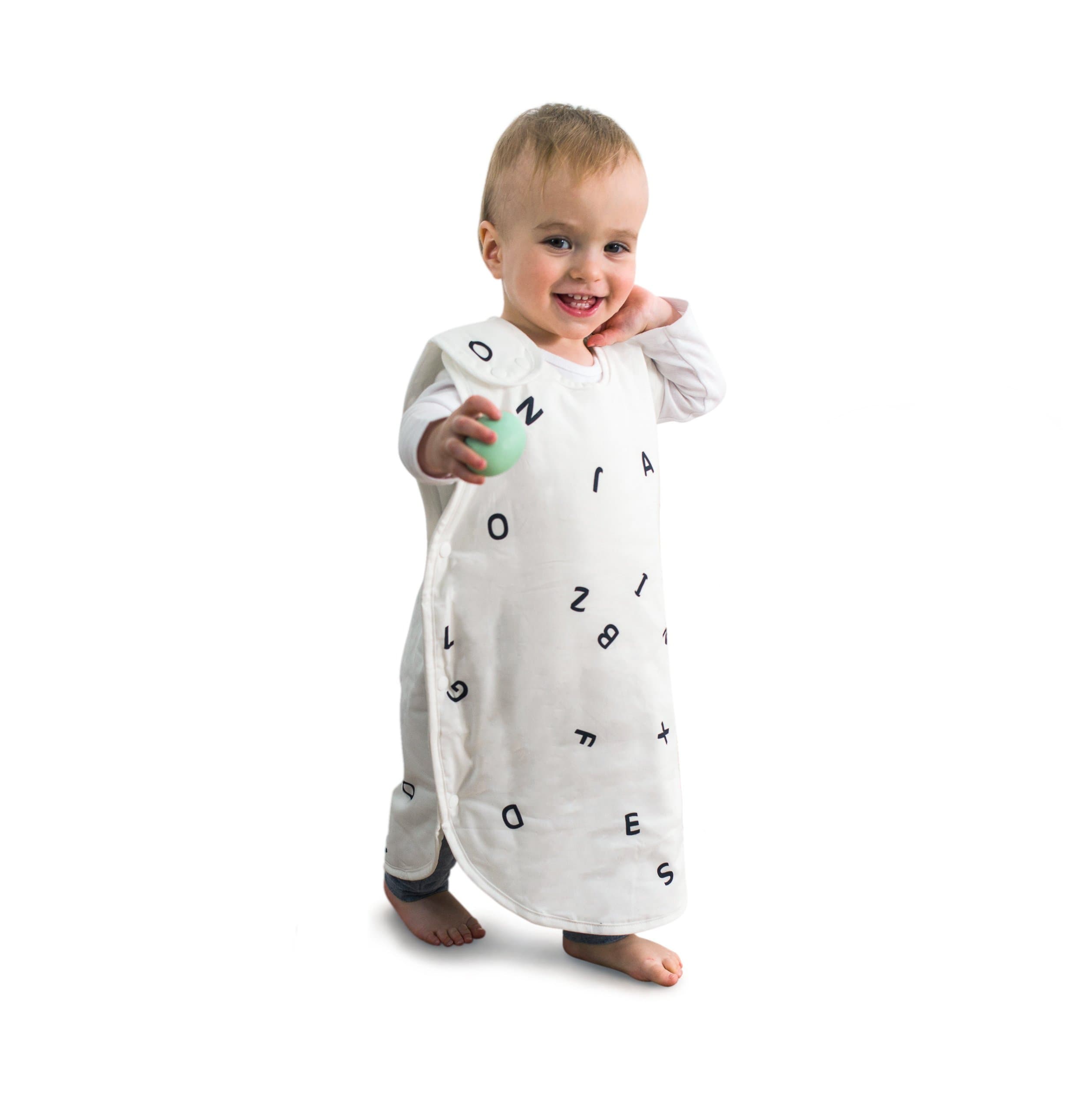 Mini Mumu Open Bottom Wearable Blanket Sleep Sack for Baby Toddler, Alphabet Mix (Medium)